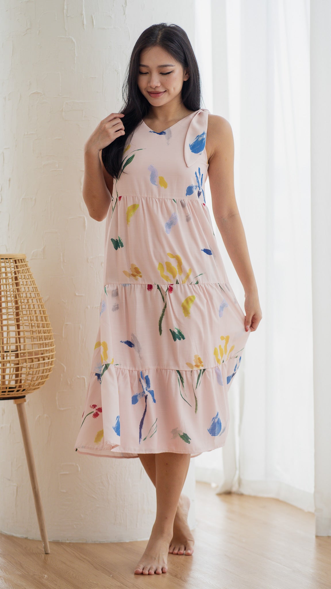 Wildflowers Tiered Two-Way Dress in Pink [ONLINE ONLY]