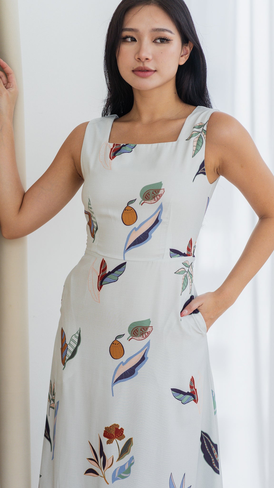Don't Stop BeLEAFing Midi Dress in Green [ONLINE ONLY]