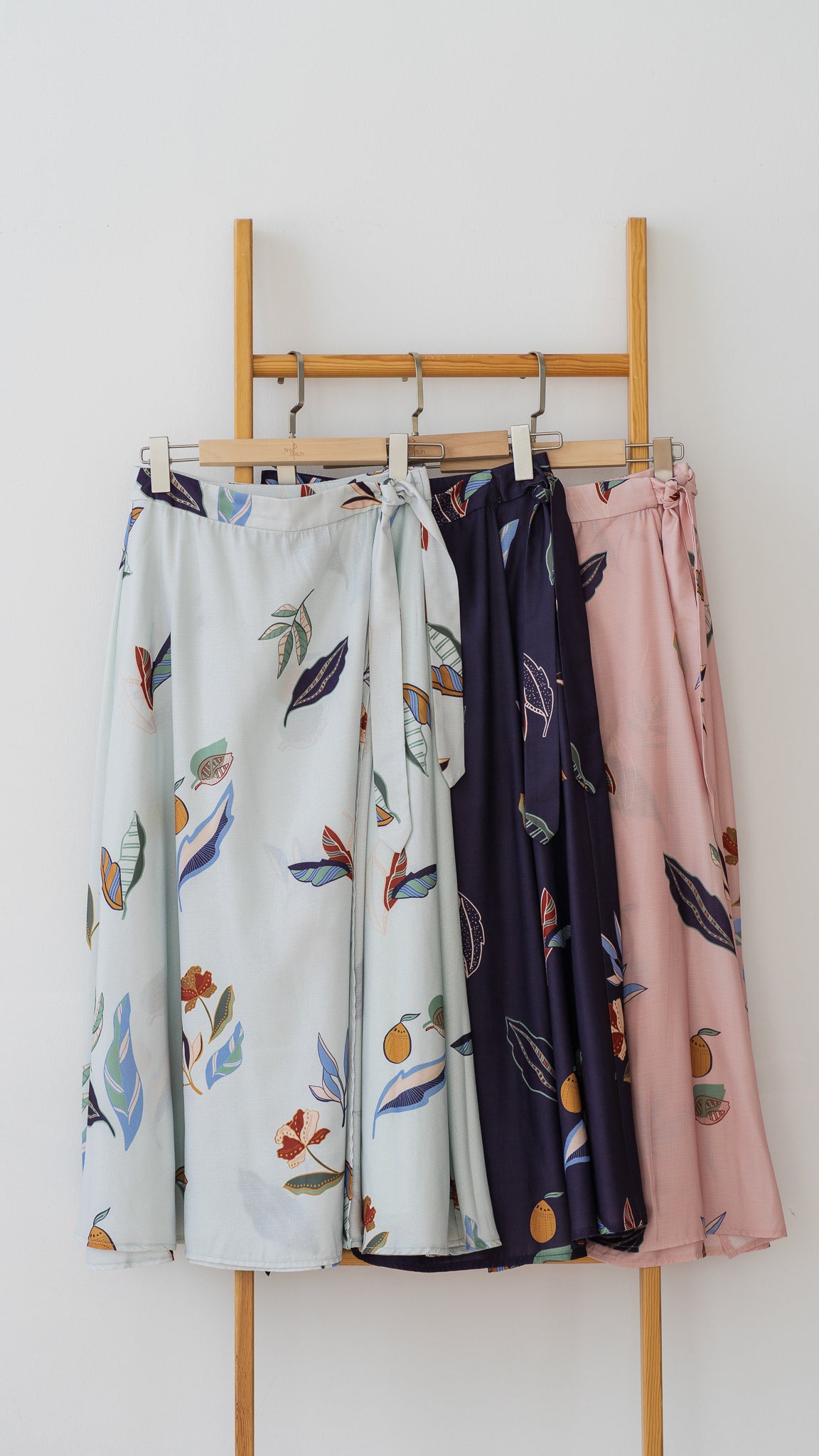 Don't Stop BeLEAFing Wrap Skirt in Pink [ONLINE ONLY]