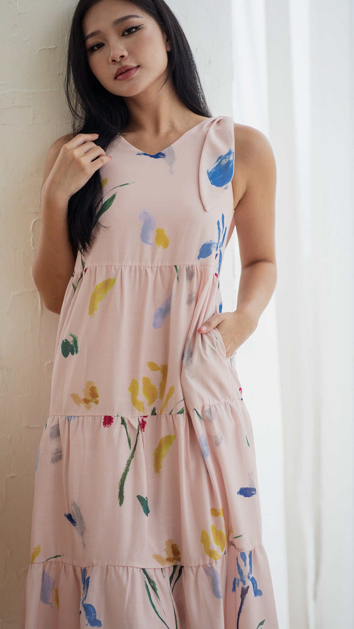 Wildflowers Tiered Two-Way Dress in Pink [ONLINE ONLY]
