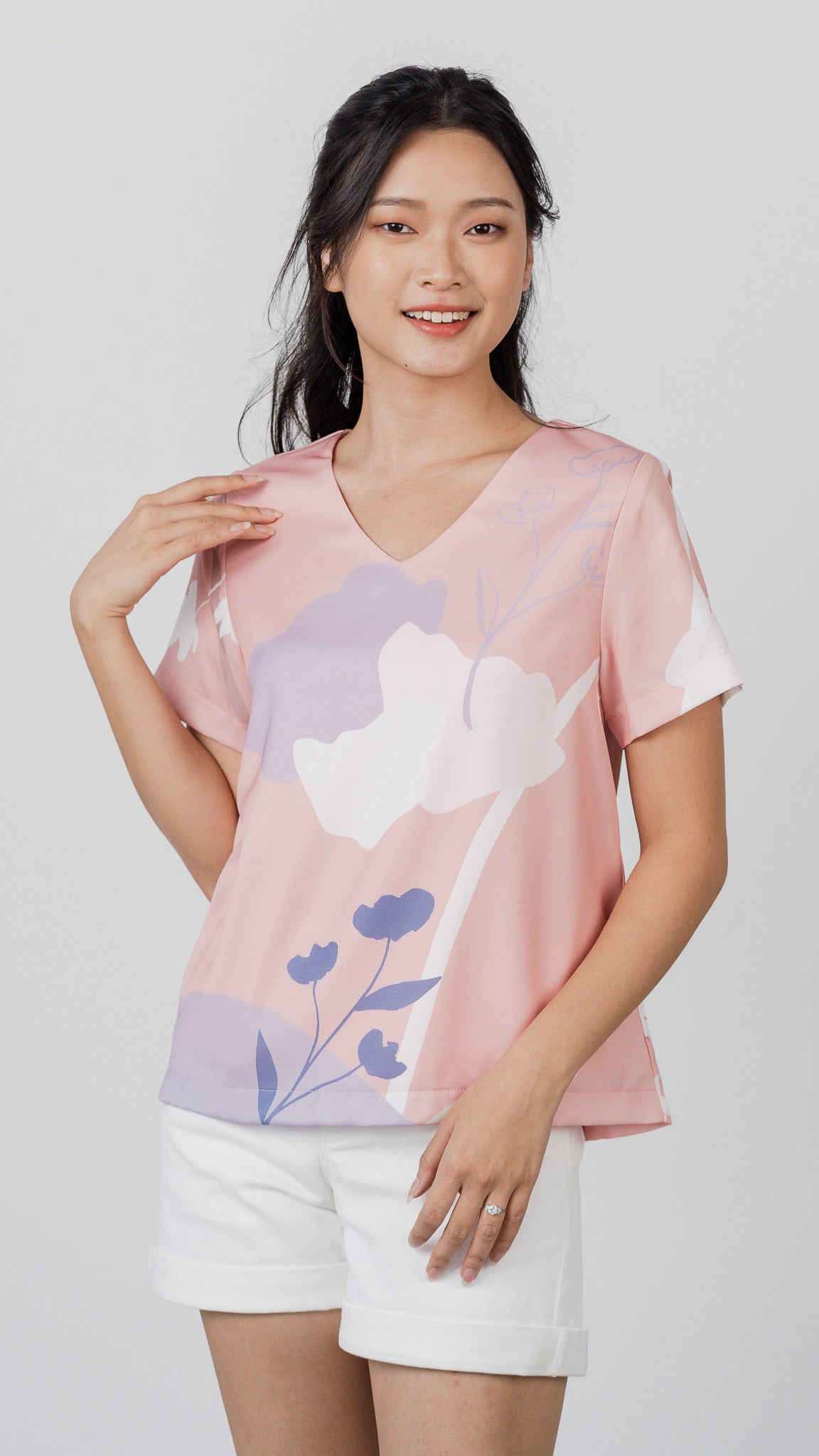Dream Fields Short Sleeve Blouse in Dusk [ONLINE ONLY]