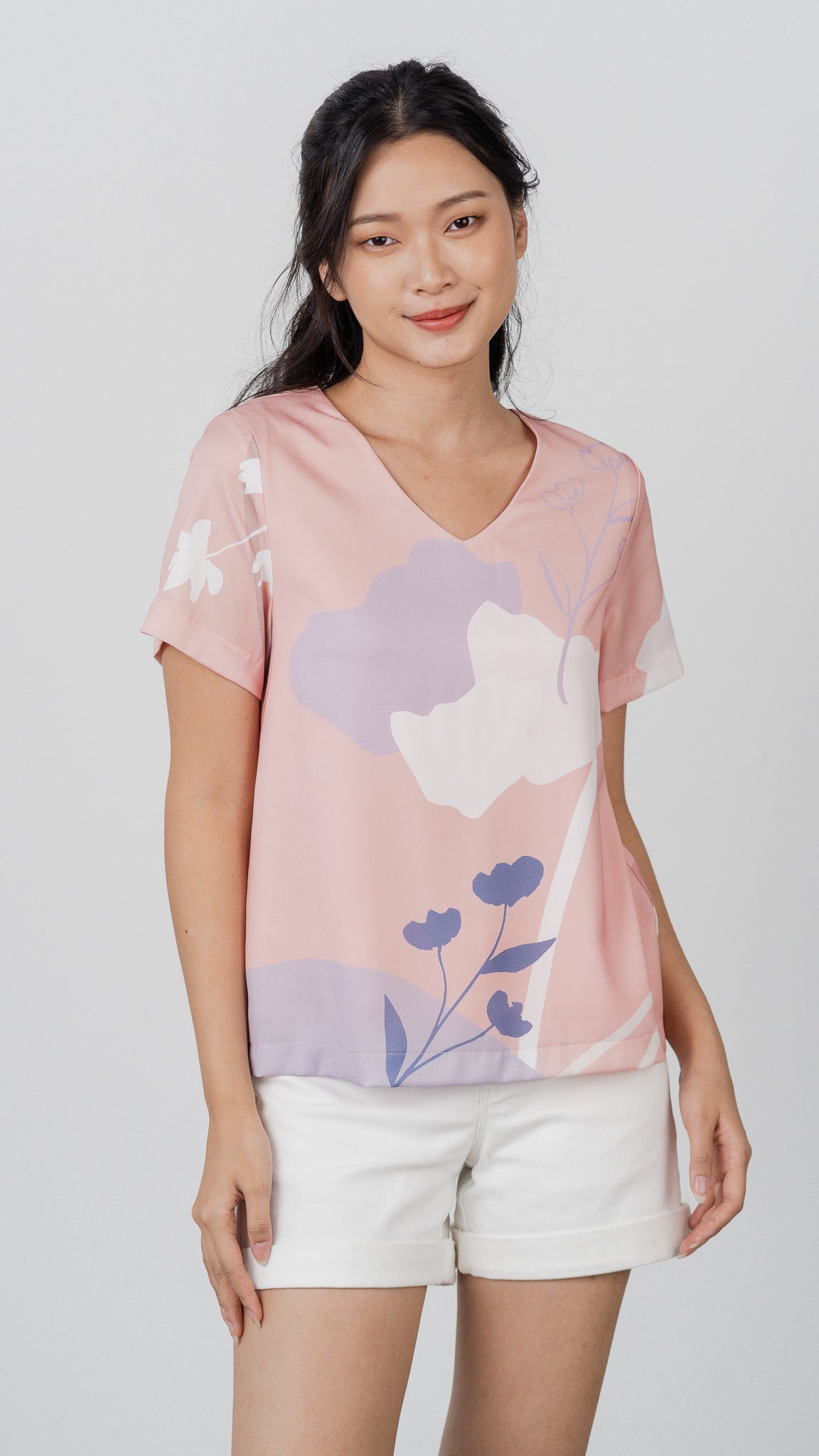 Dream Fields Short Sleeve Blouse in Dusk [ONLINE ONLY]