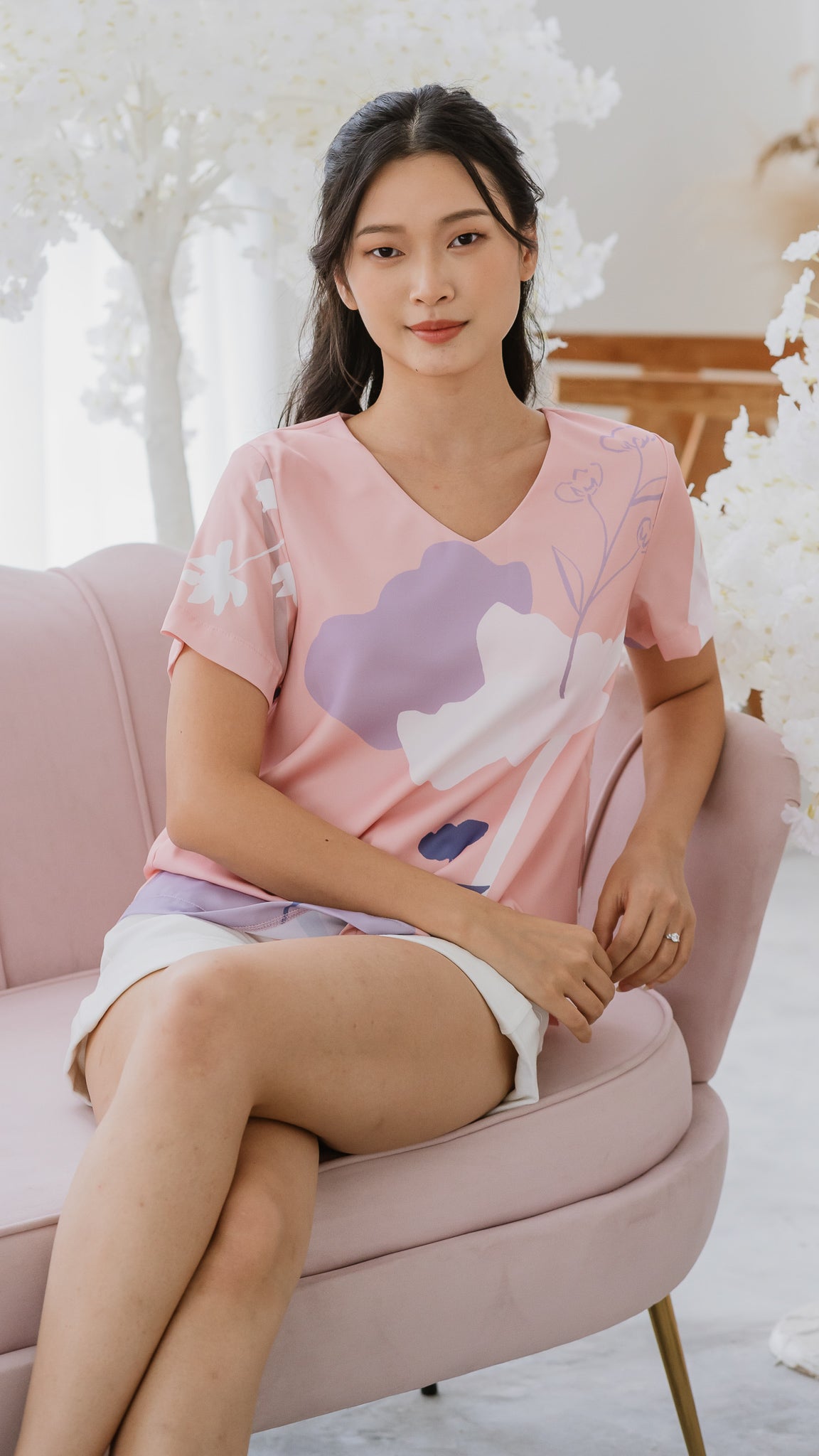 Dream Fields Short Sleeve Blouse in Dusk [ONLINE ONLY]