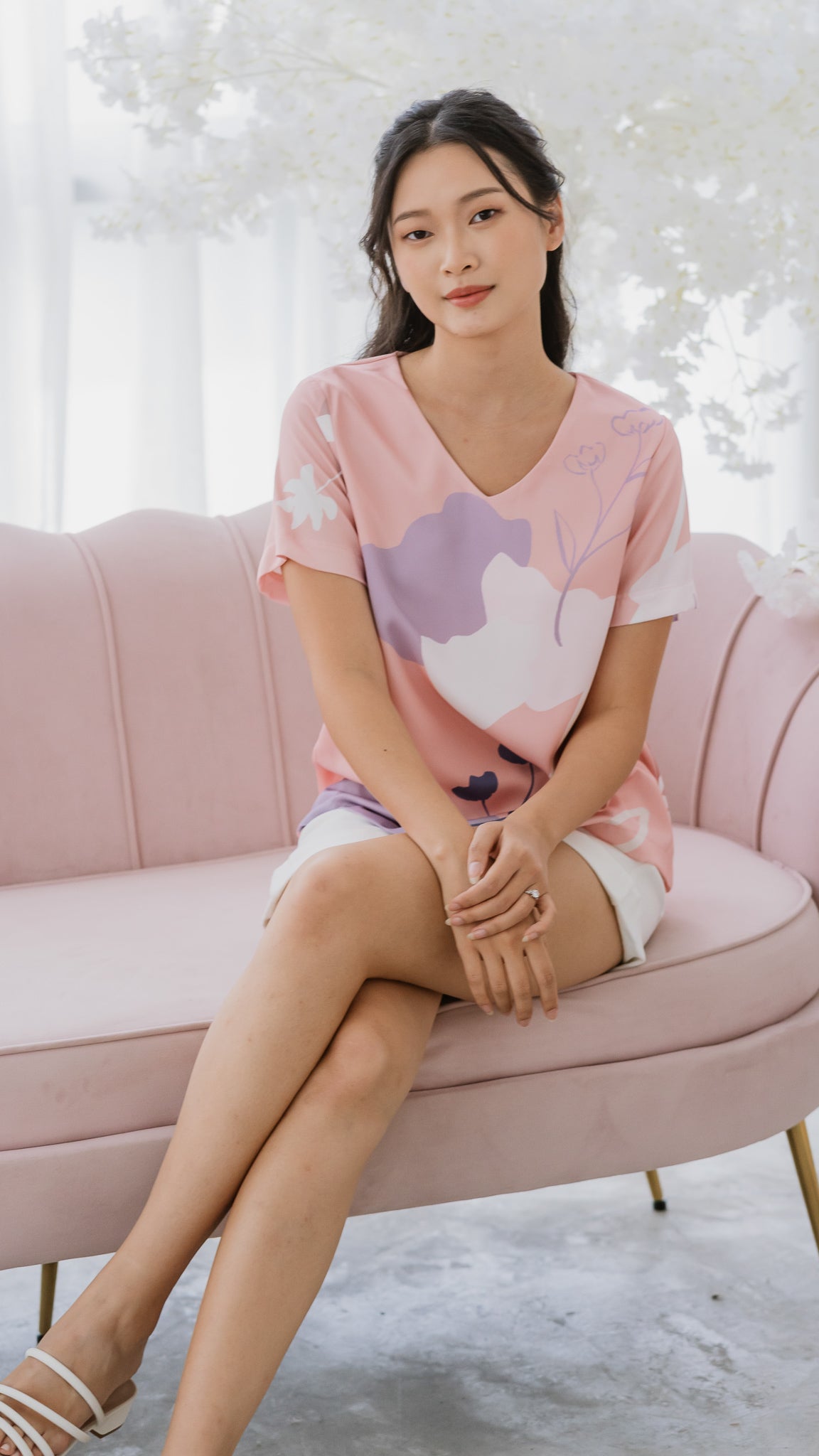 Dream Fields Short Sleeve Blouse in Dusk [ONLINE ONLY]