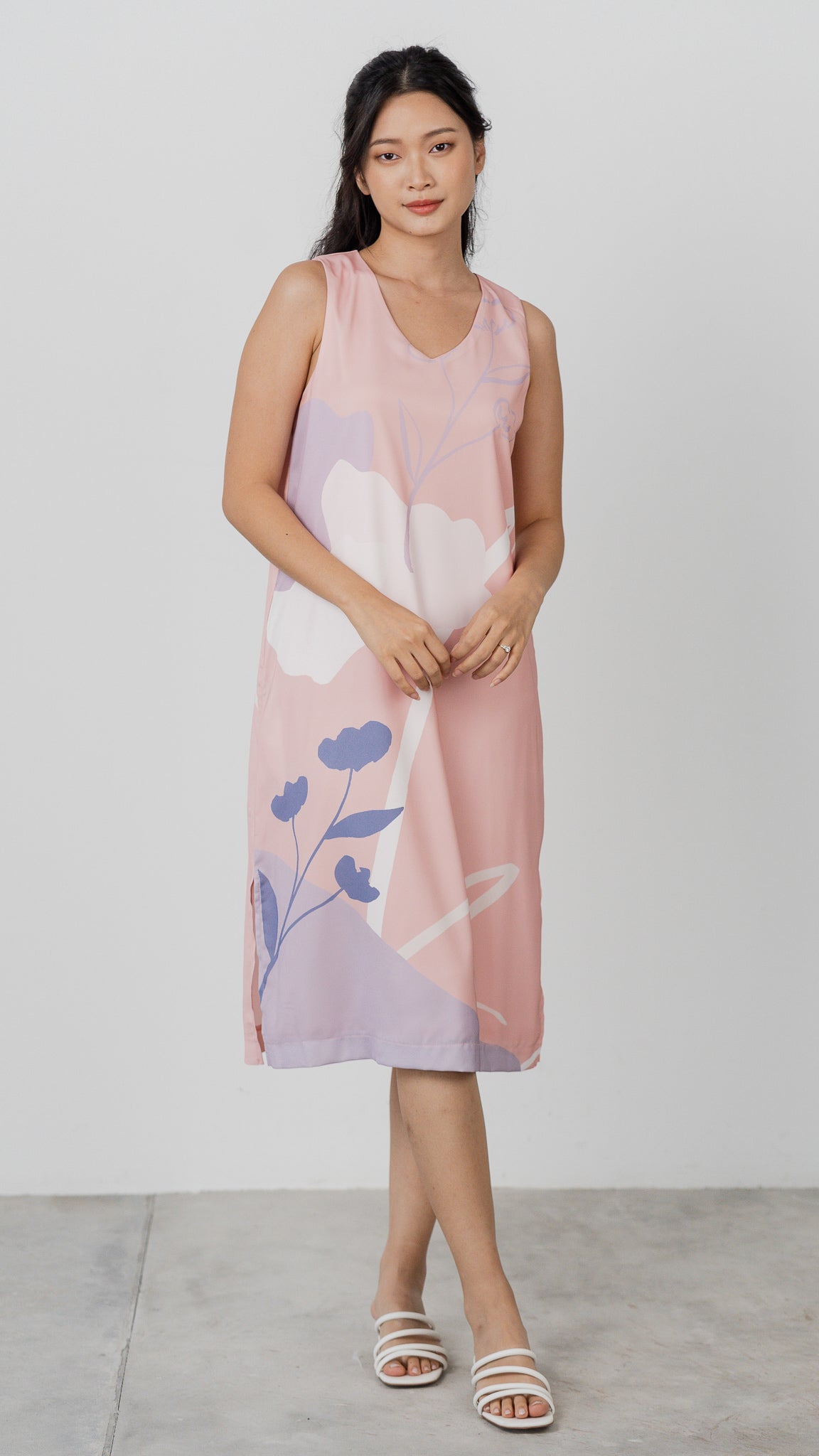Dream Fields Sleeveless Slit Dress in Dusk [ONLINE ONLY]