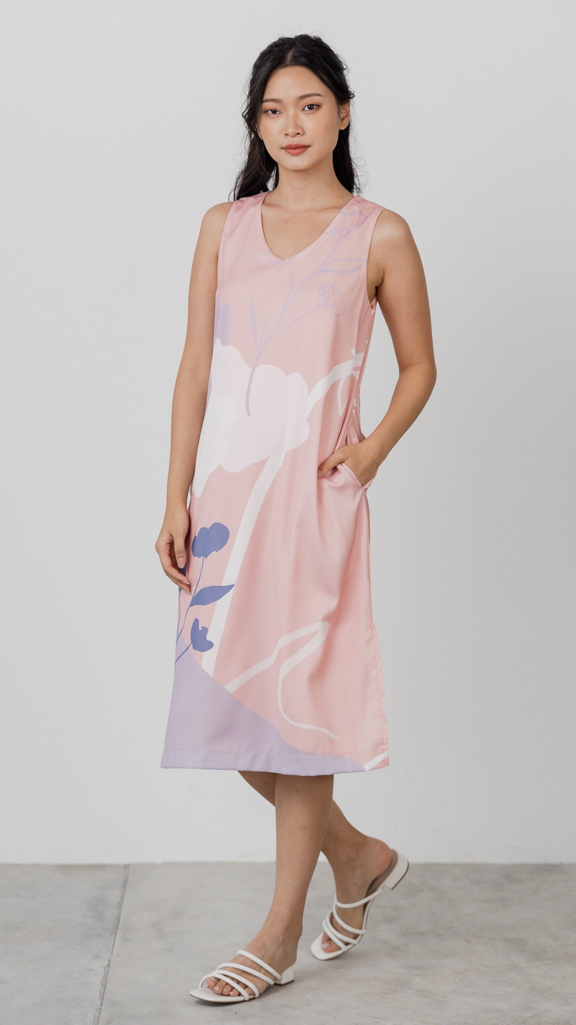 Dream Fields Sleeveless Slit Dress in Dusk [ONLINE ONLY]