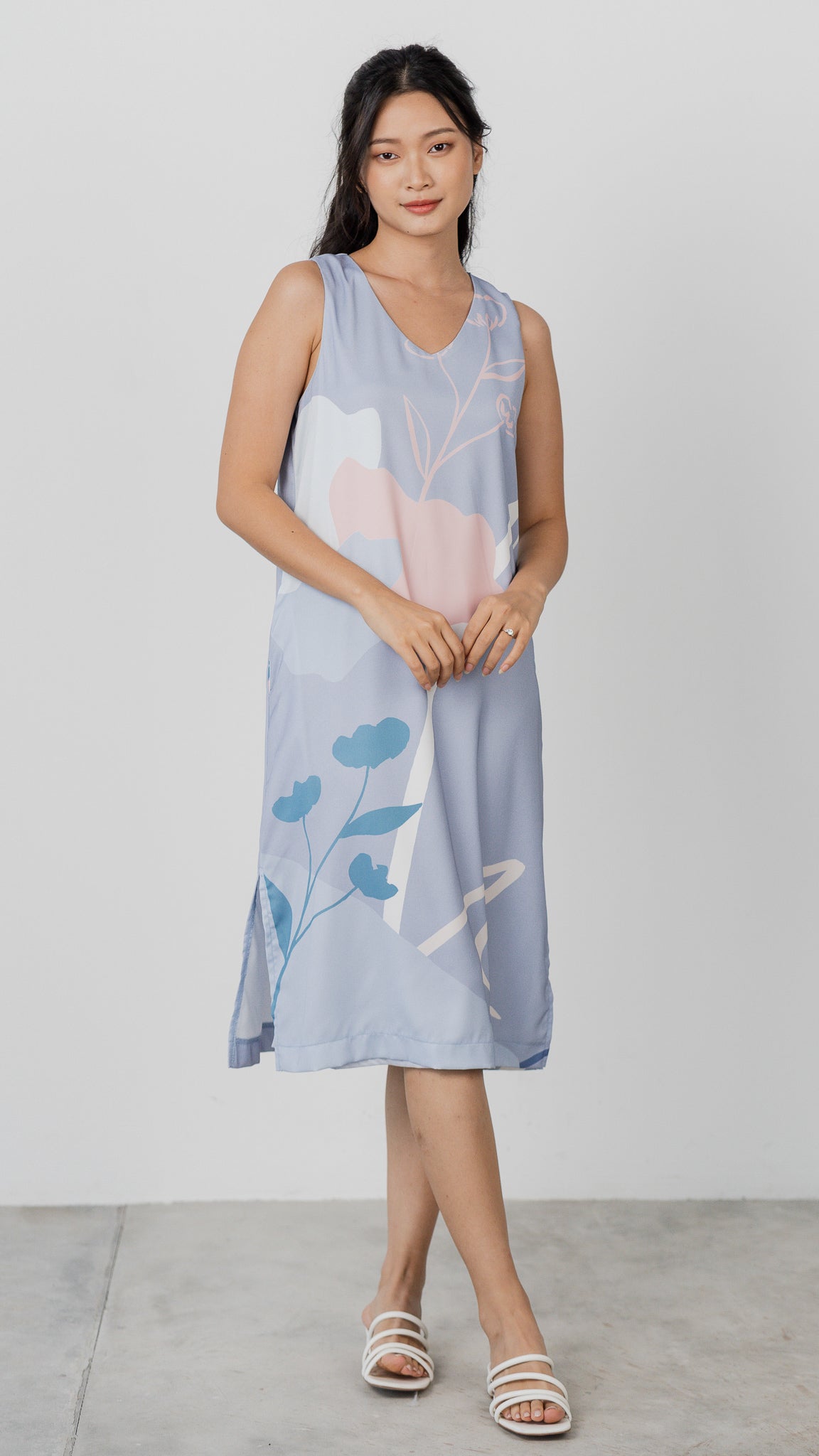 Dream Fields Sleeveless Slit Dress in Dawn [ONLINE ONLY]