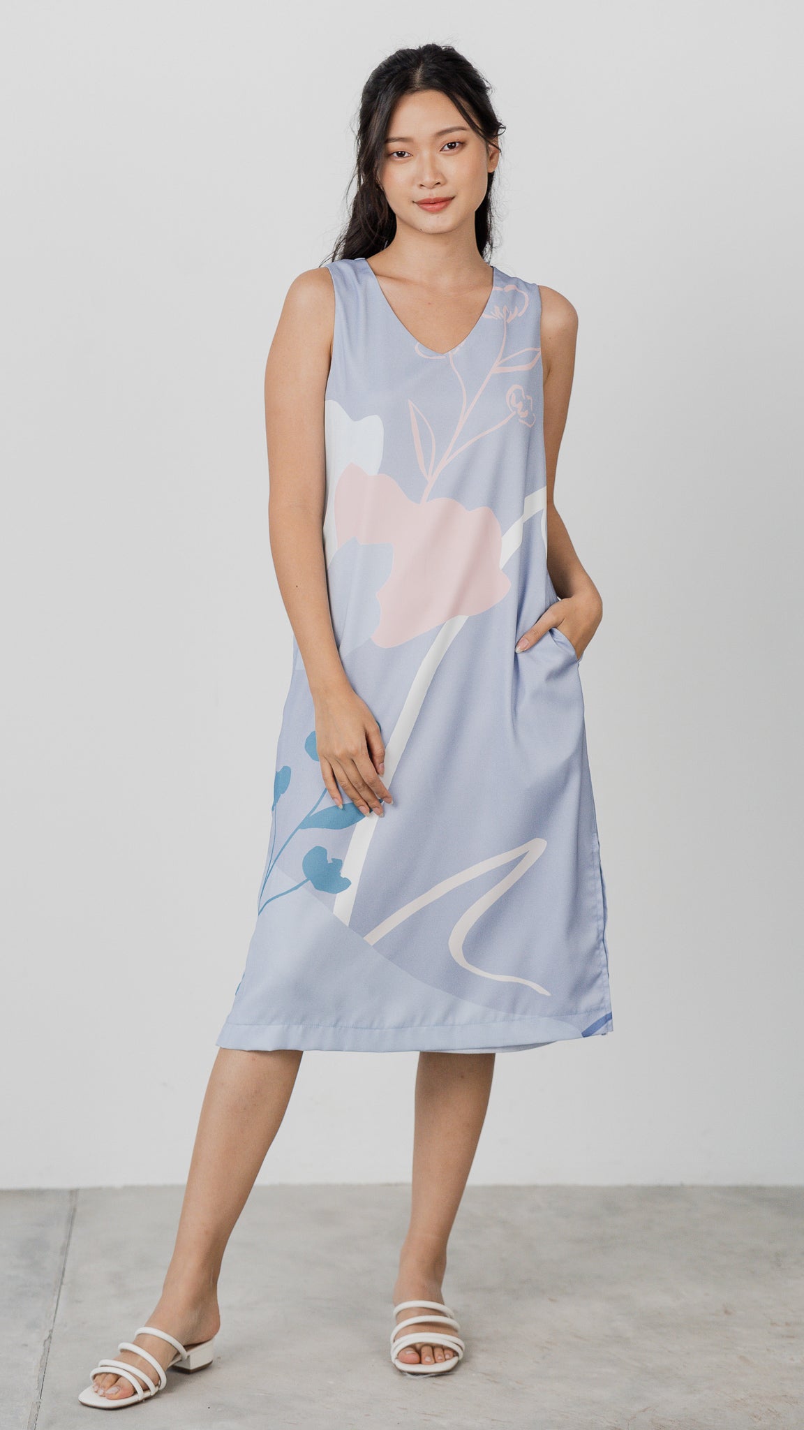 Dream Fields Sleeveless Slit Dress in Dawn [ONLINE ONLY]