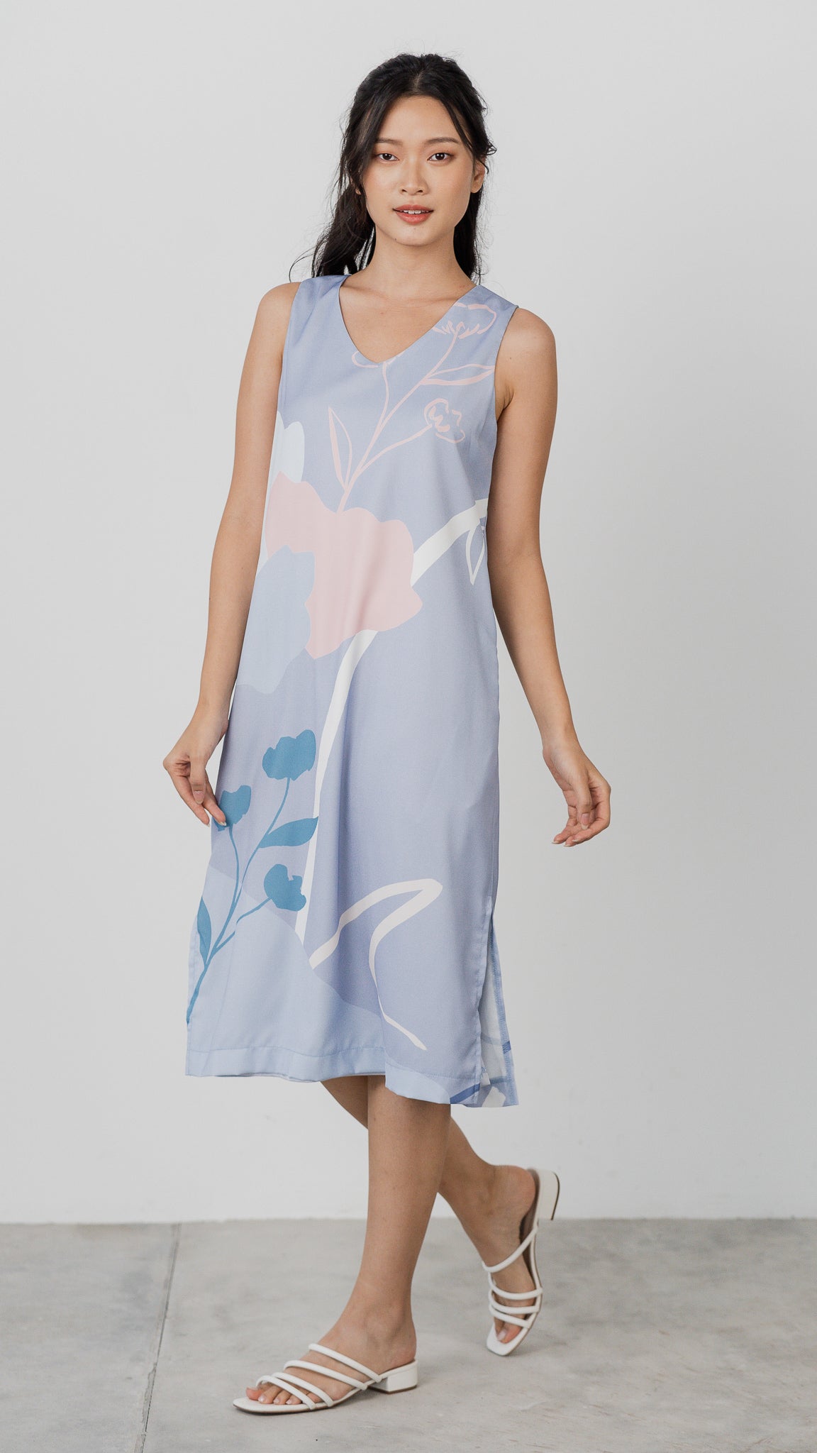 Dream Fields Sleeveless Slit Dress in Dawn [ONLINE ONLY]