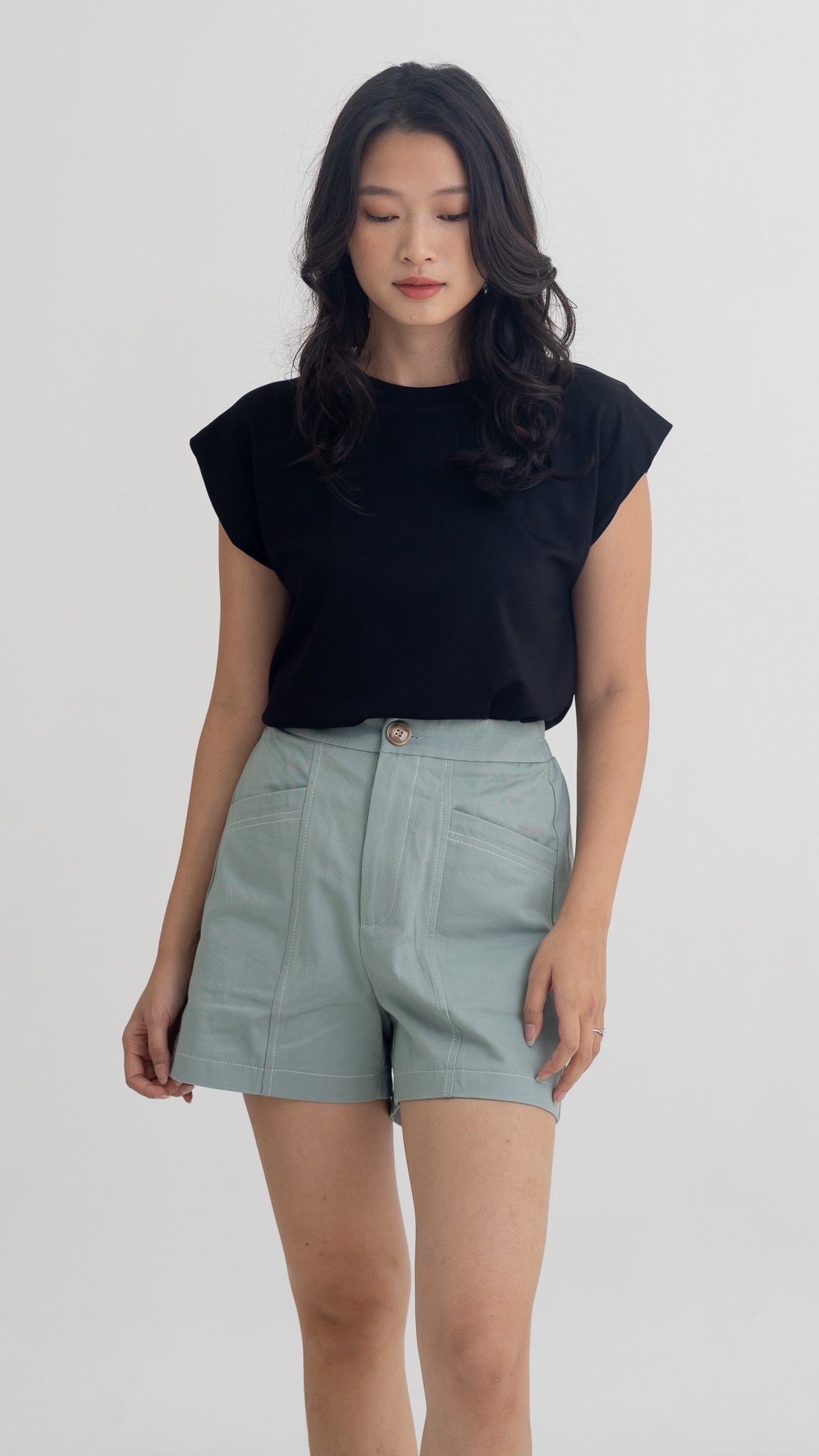 Oliver Elastic Waist Shorts in Green [ONLINE ONLY]