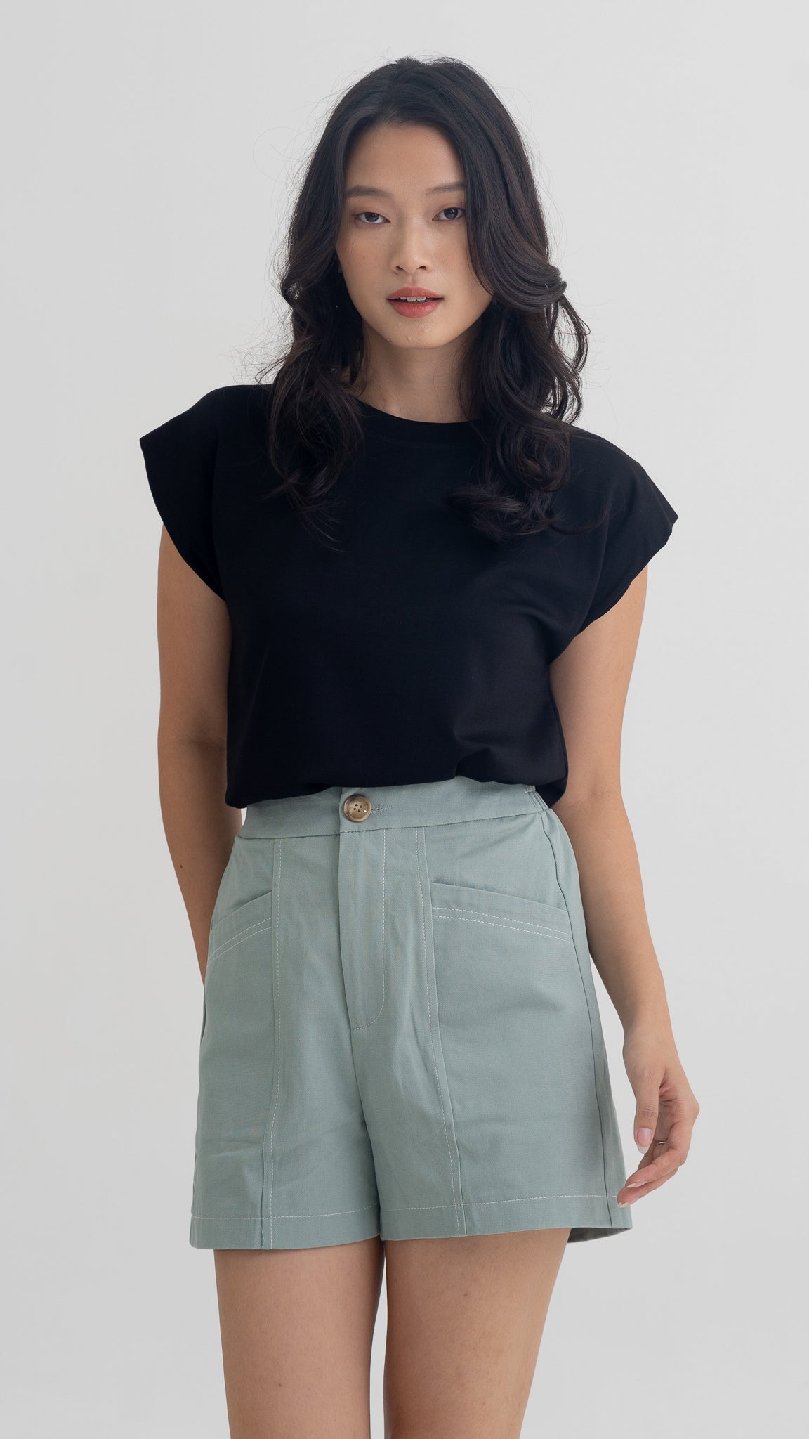 Oliver Elastic Waist Shorts in Green [ONLINE ONLY]