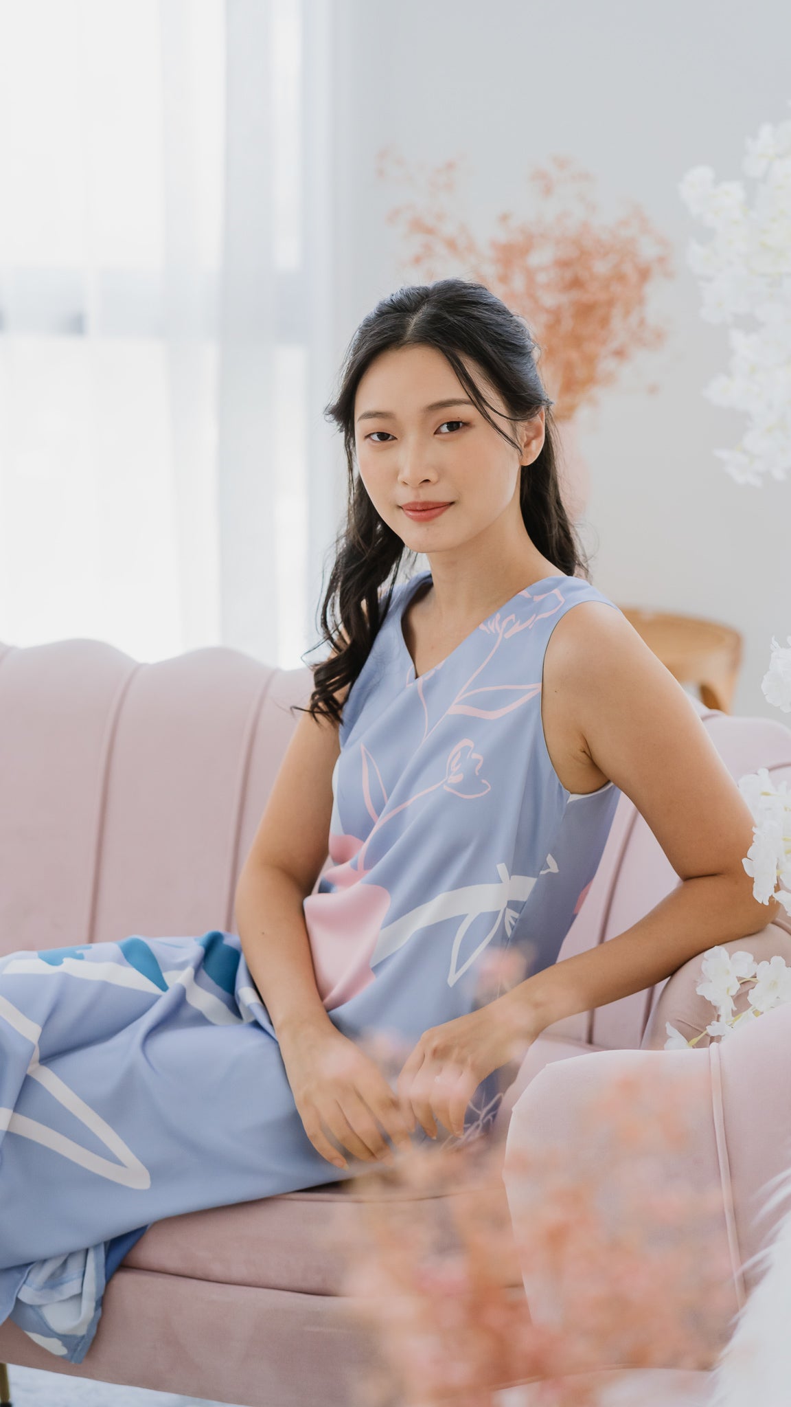 Dream Fields Sleeveless Slit Dress in Dawn [ONLINE ONLY]
