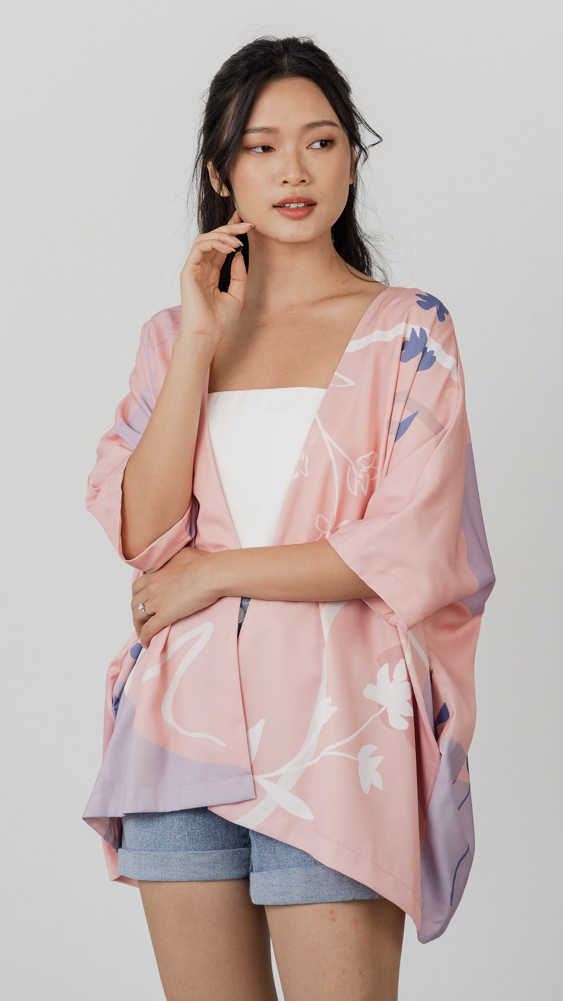 Dream Fields Reversible Kimono in Dusk [ONLINE ONLY]