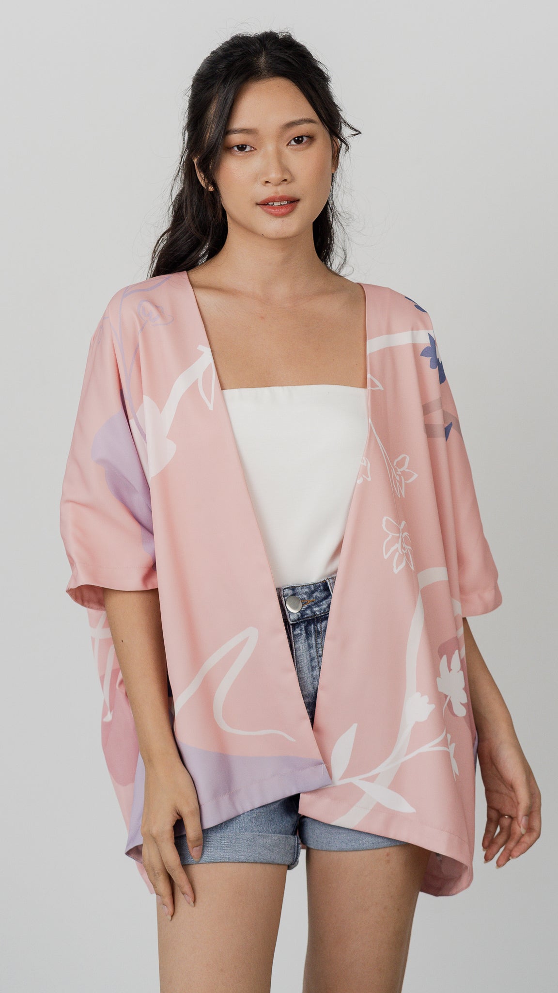 Dream Fields Reversible Kimono in Dusk [ONLINE ONLY]