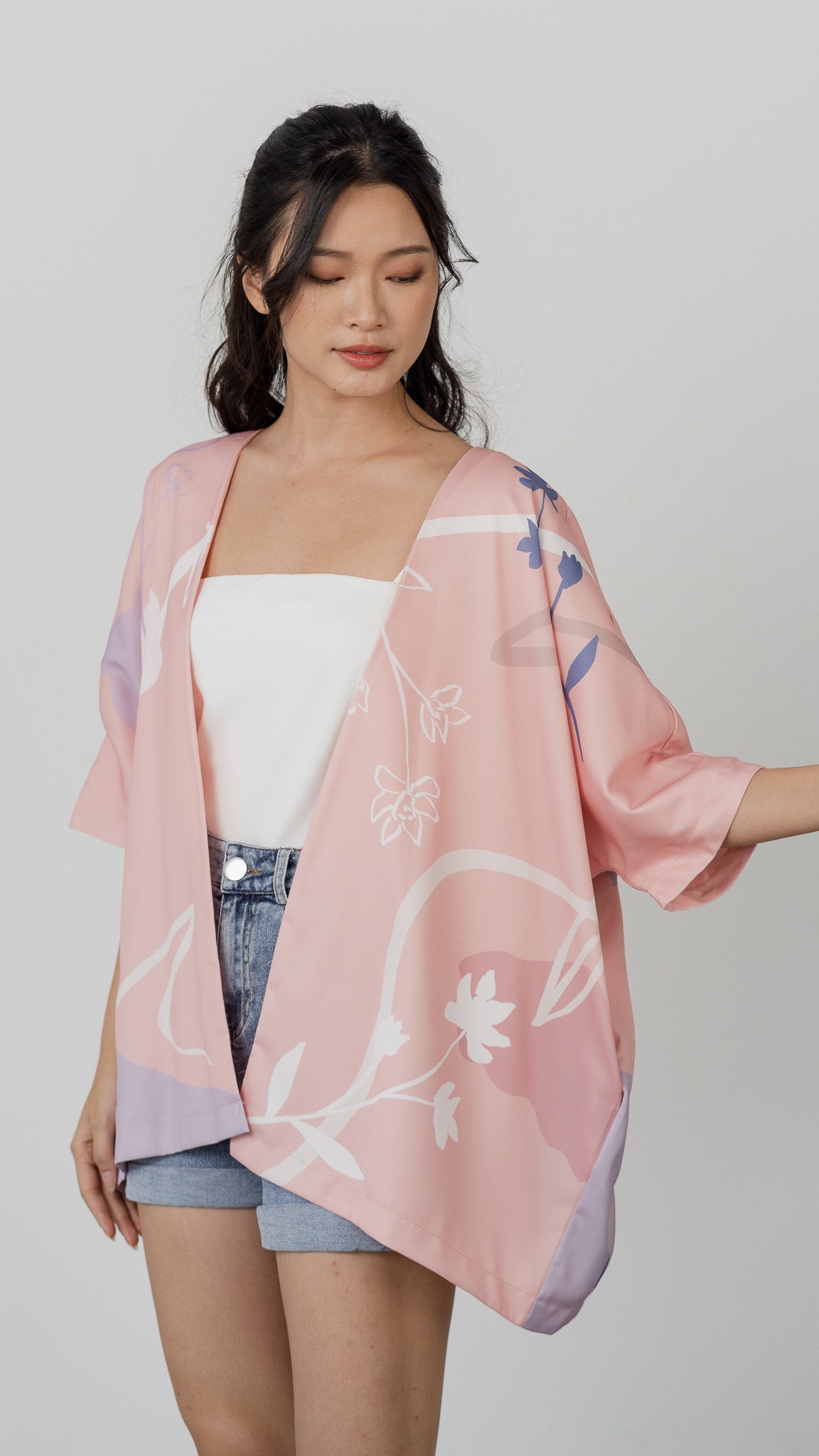 Dream Fields Reversible Kimono in Dusk [ONLINE ONLY]
