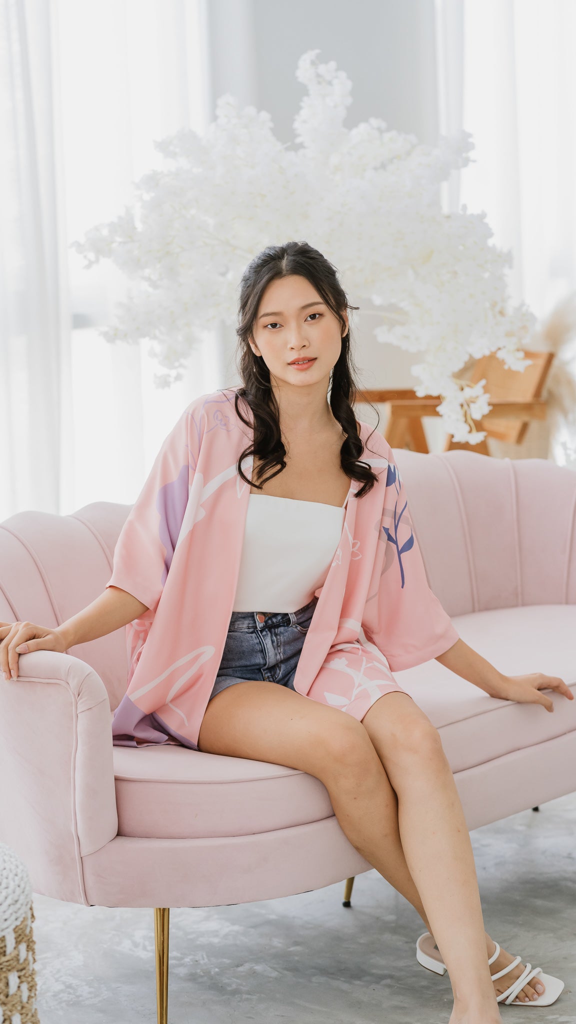 Dream Fields Reversible Kimono in Dusk [ONLINE ONLY]