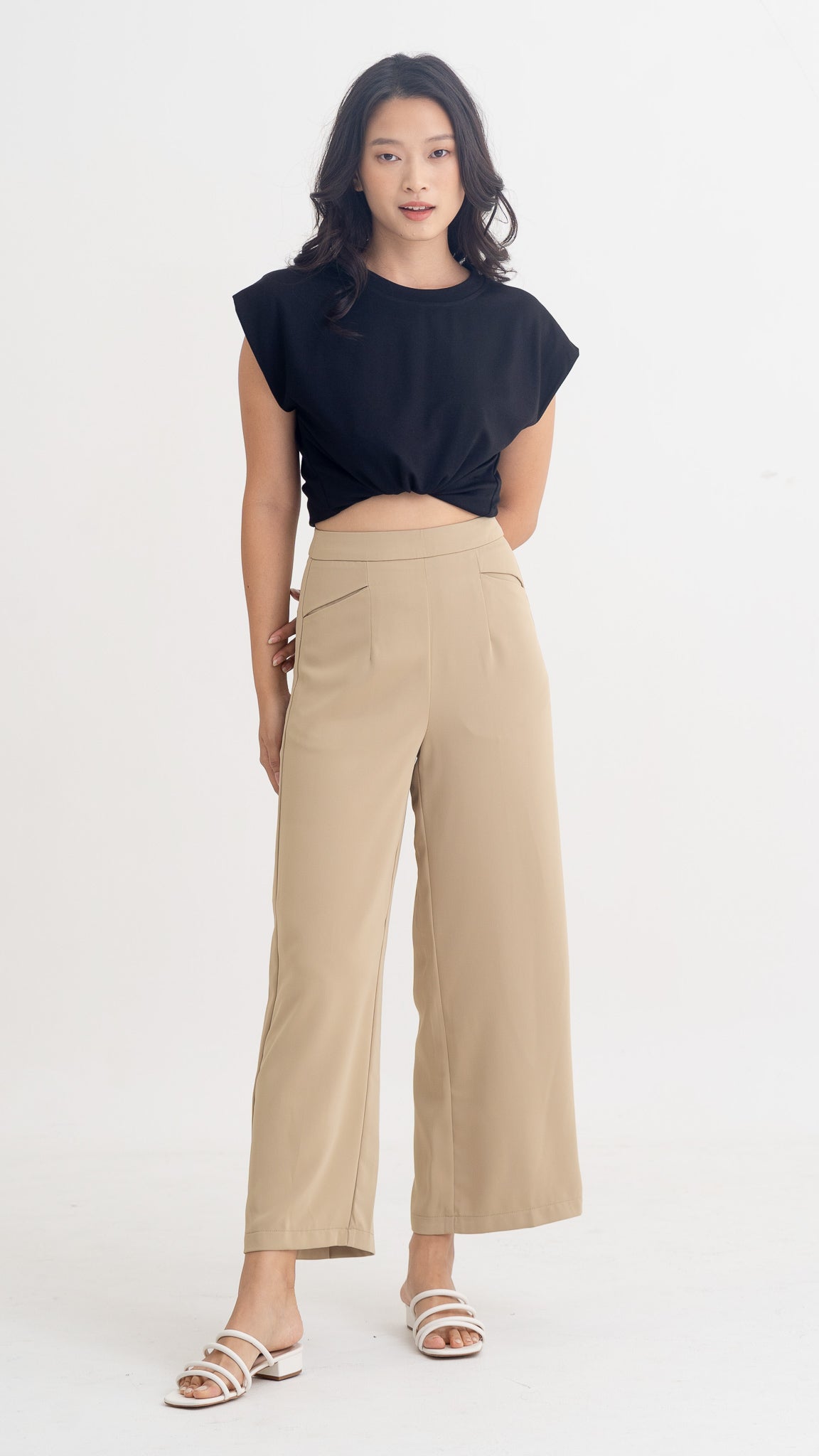 Allison Slit Pocket Pants in Green [ONLINE ONLY]