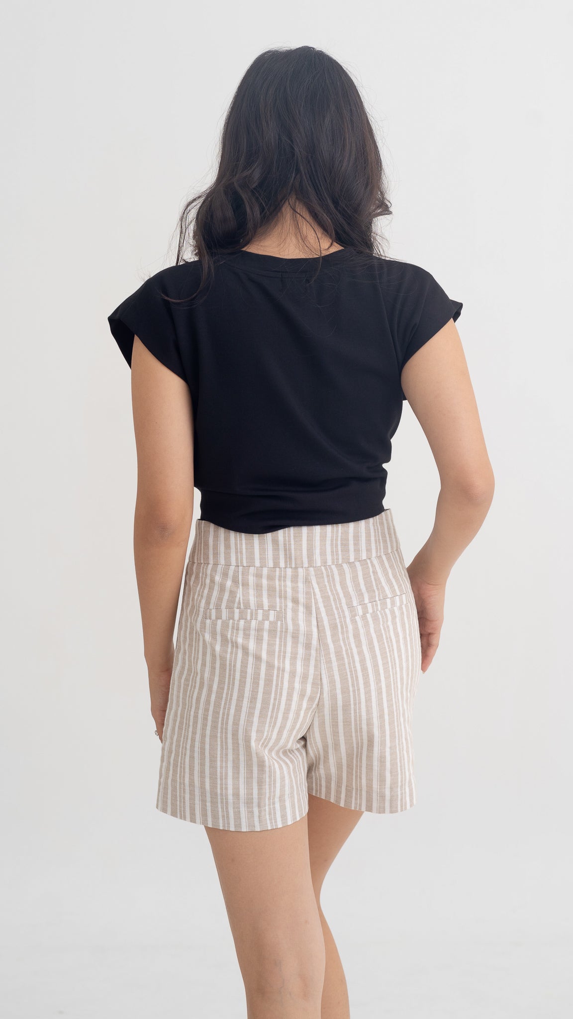 Resort Vibes Striped Shorts in Khaki [ONLINE ONLY]