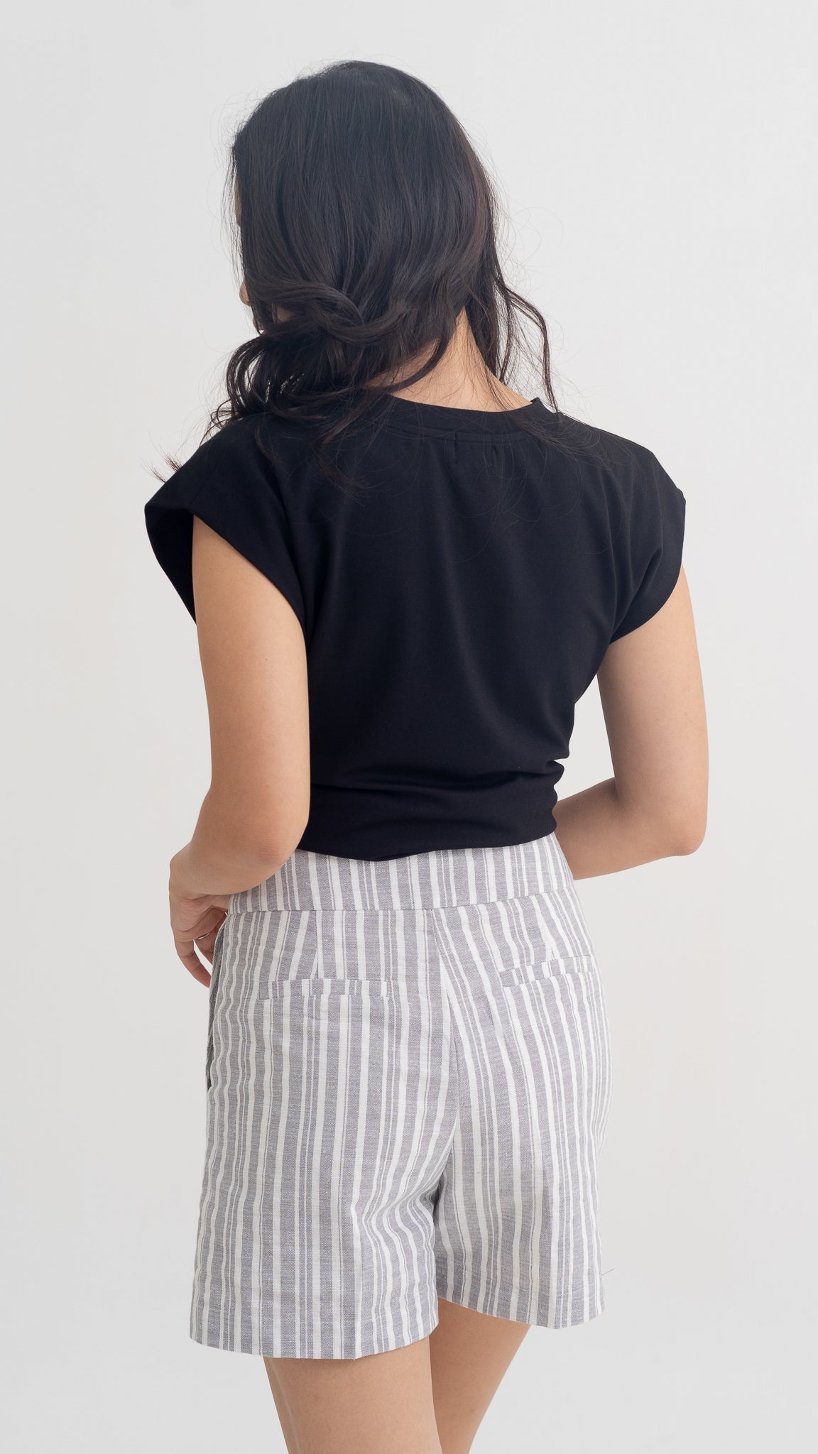 Resort Vibes Striped Shorts in Dusty Blue [ONLINE ONLY]
