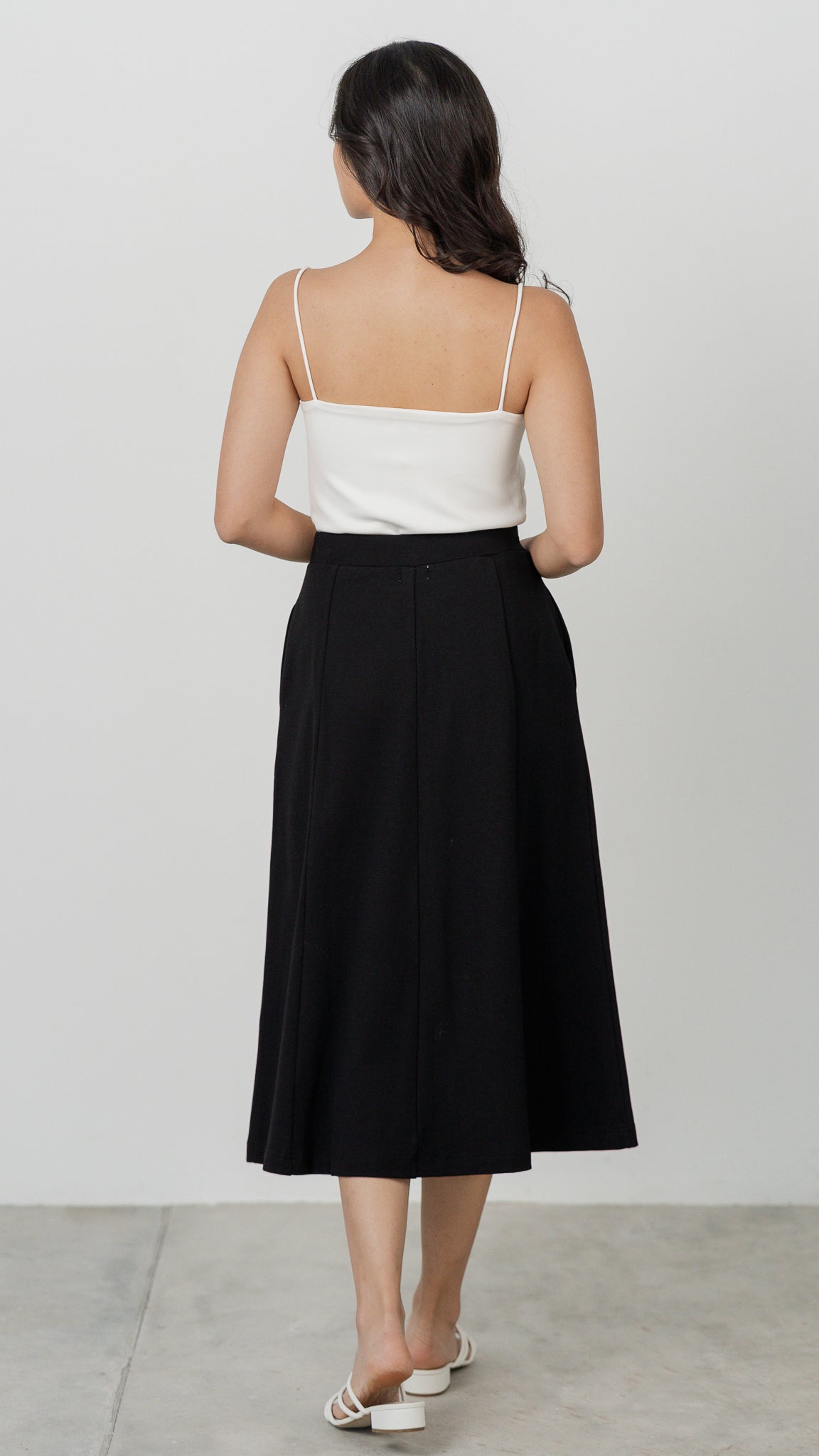 Amanda Panel Roma Skirt in Black [ONLINE ONLY]