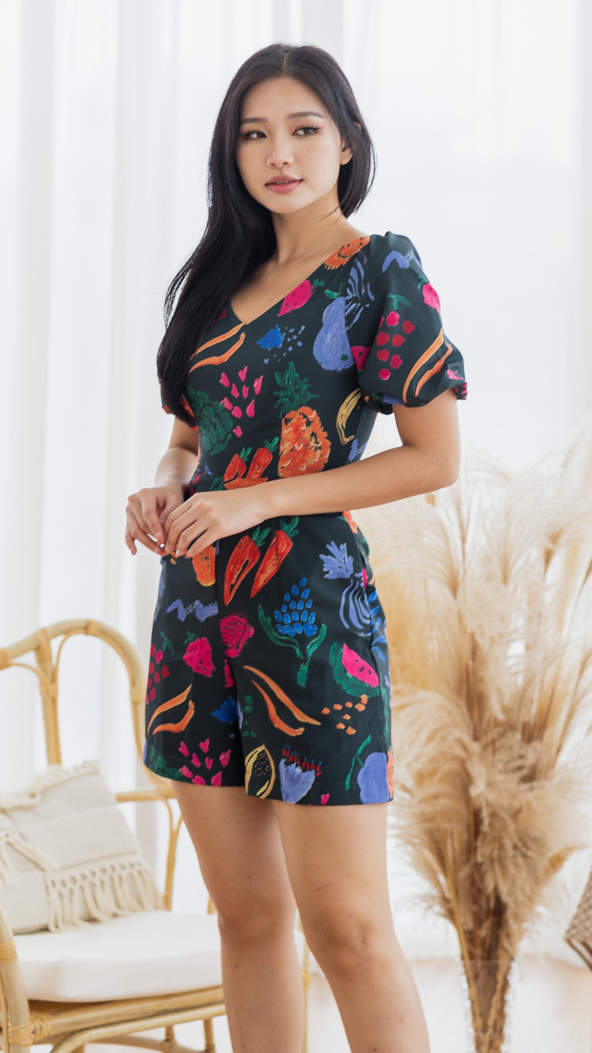 Fruit For Thought Jumpsuit in Green [ONLINE ONLY]