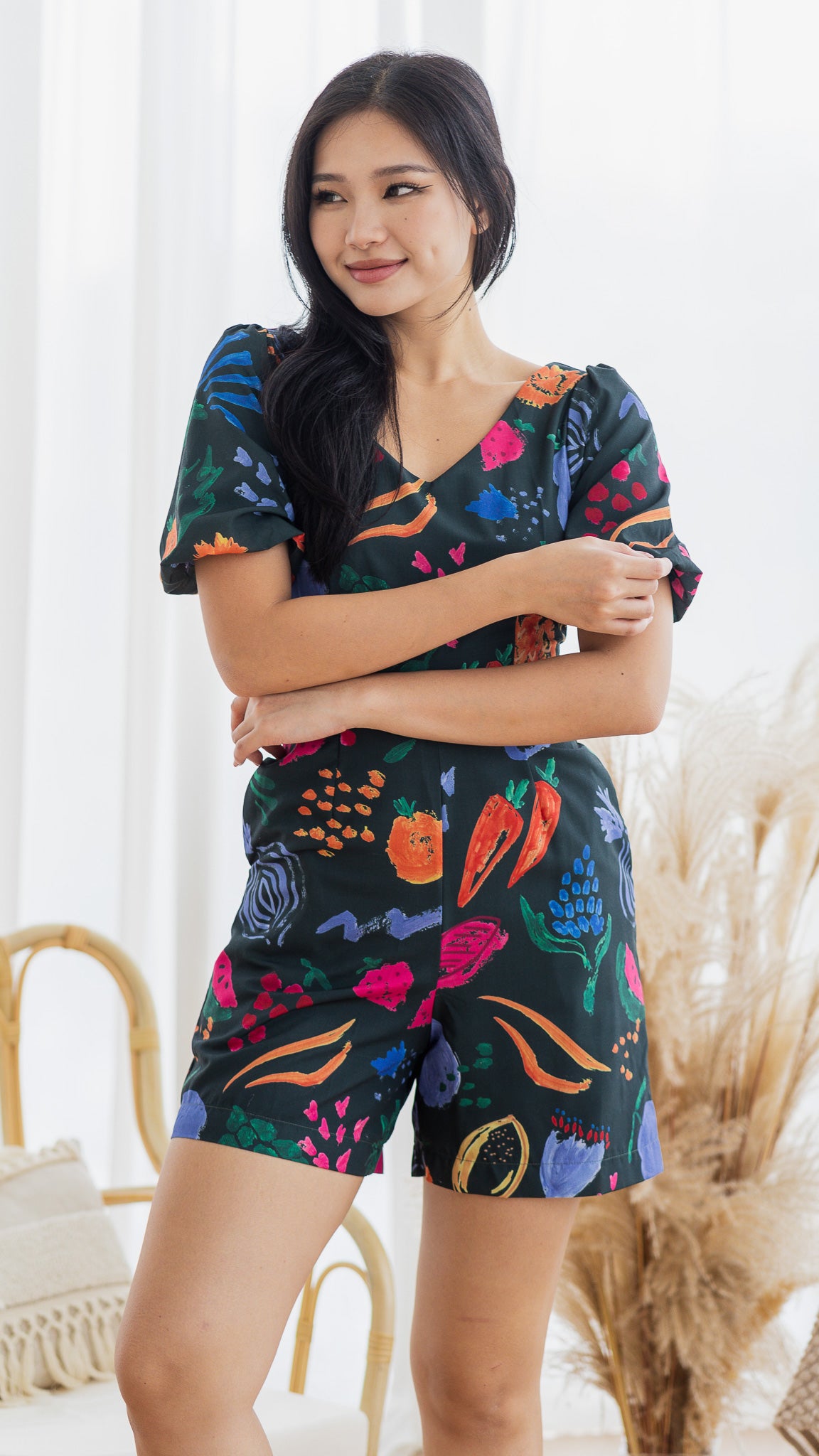 Fruit For Thought Jumpsuit in Green [ONLINE ONLY]