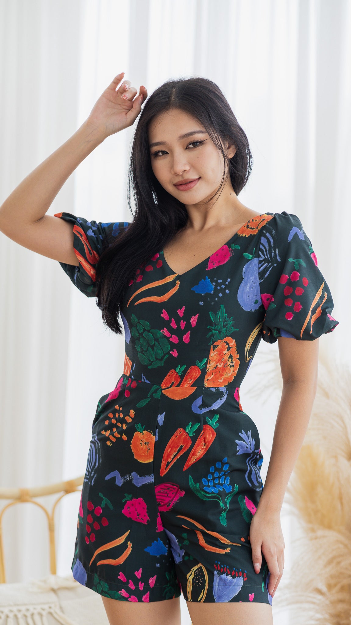 Fruit For Thought Jumpsuit in Green [ONLINE ONLY]