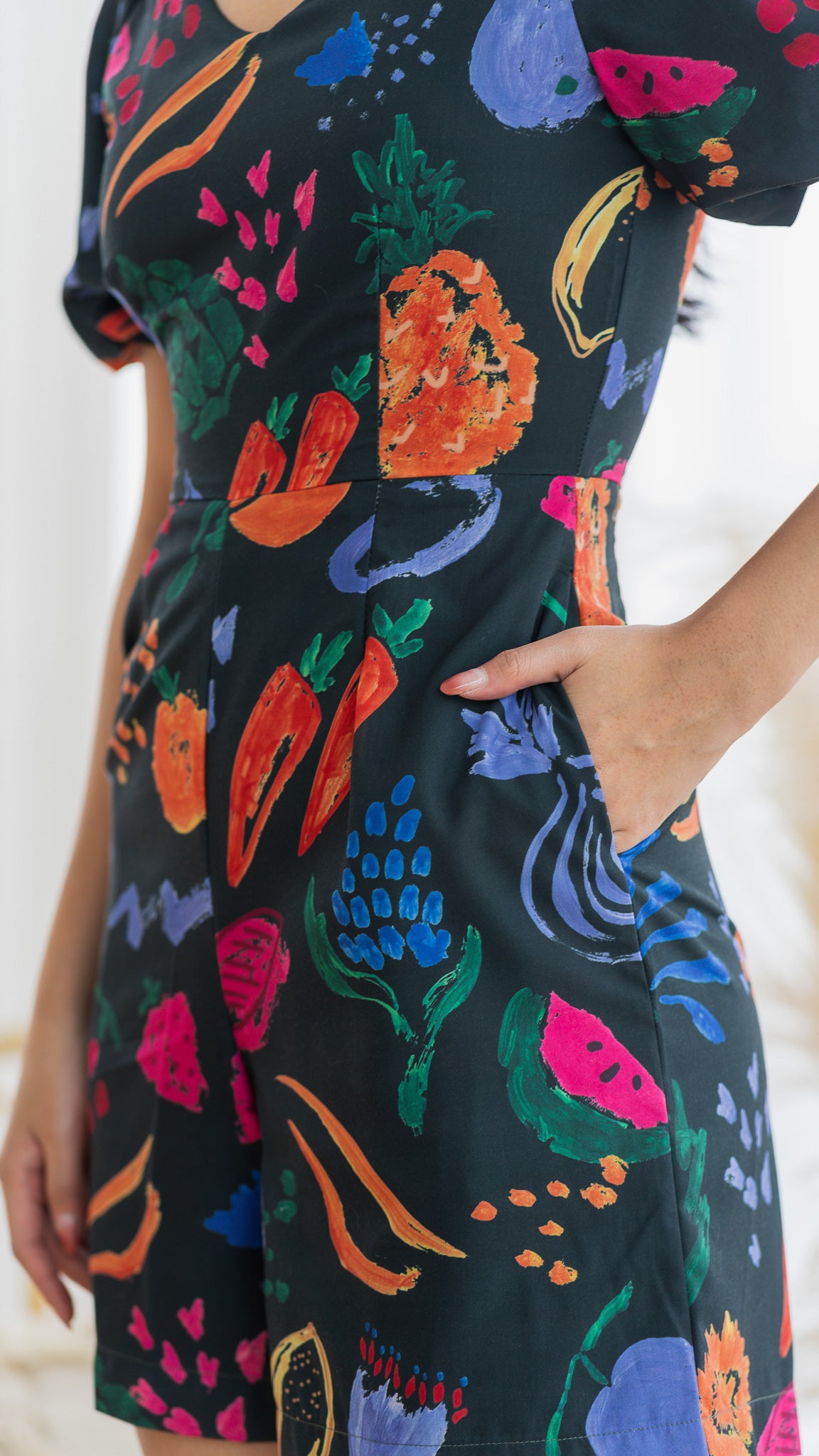 Fruit For Thought Jumpsuit in Green [ONLINE ONLY]