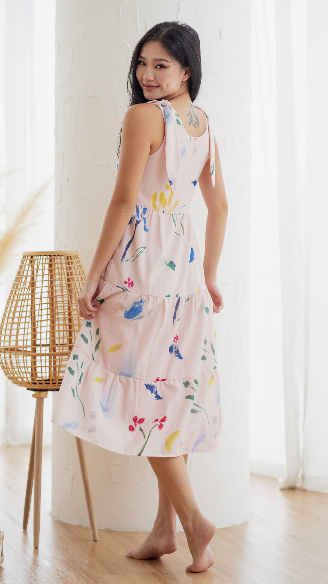 Wildflowers Tiered Two-Way Dress in Pink [ONLINE ONLY]