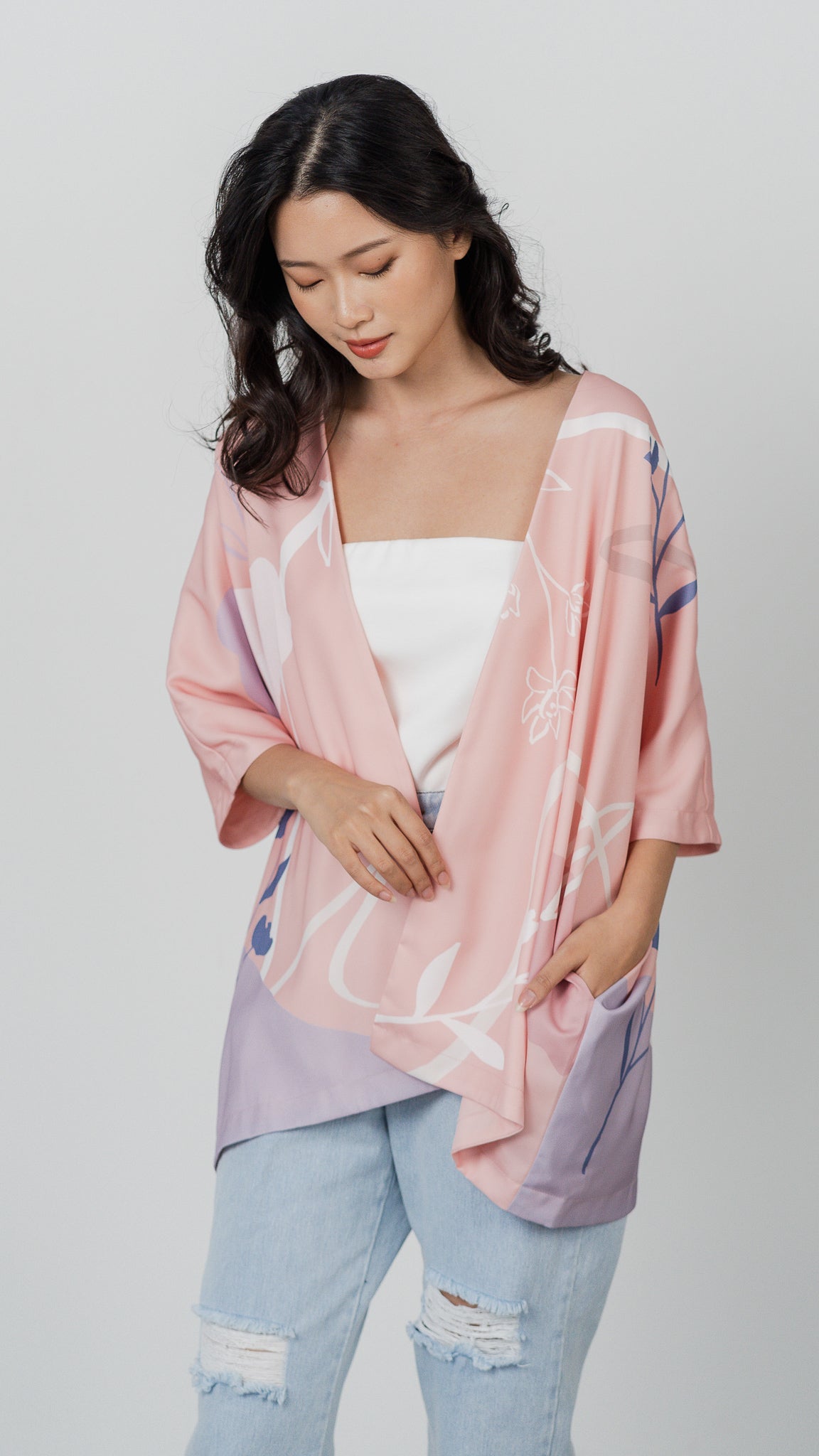 Dream Fields Reversible Kimono in Dusk [ONLINE ONLY]