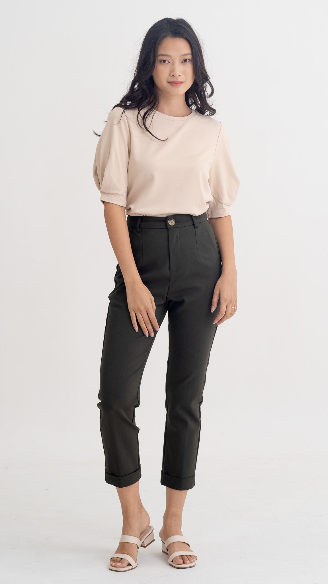 Claudine Puff Sleeve Roma Blouse in Ecru [ONLINE ONLY]