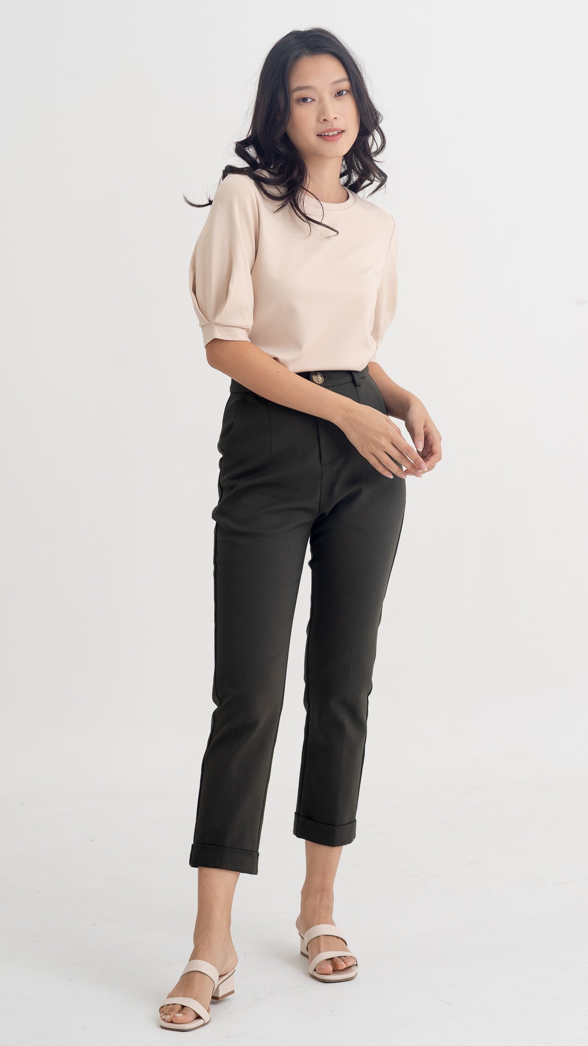 Claudine Puff Sleeve Roma Blouse in Ecru [ONLINE ONLY]