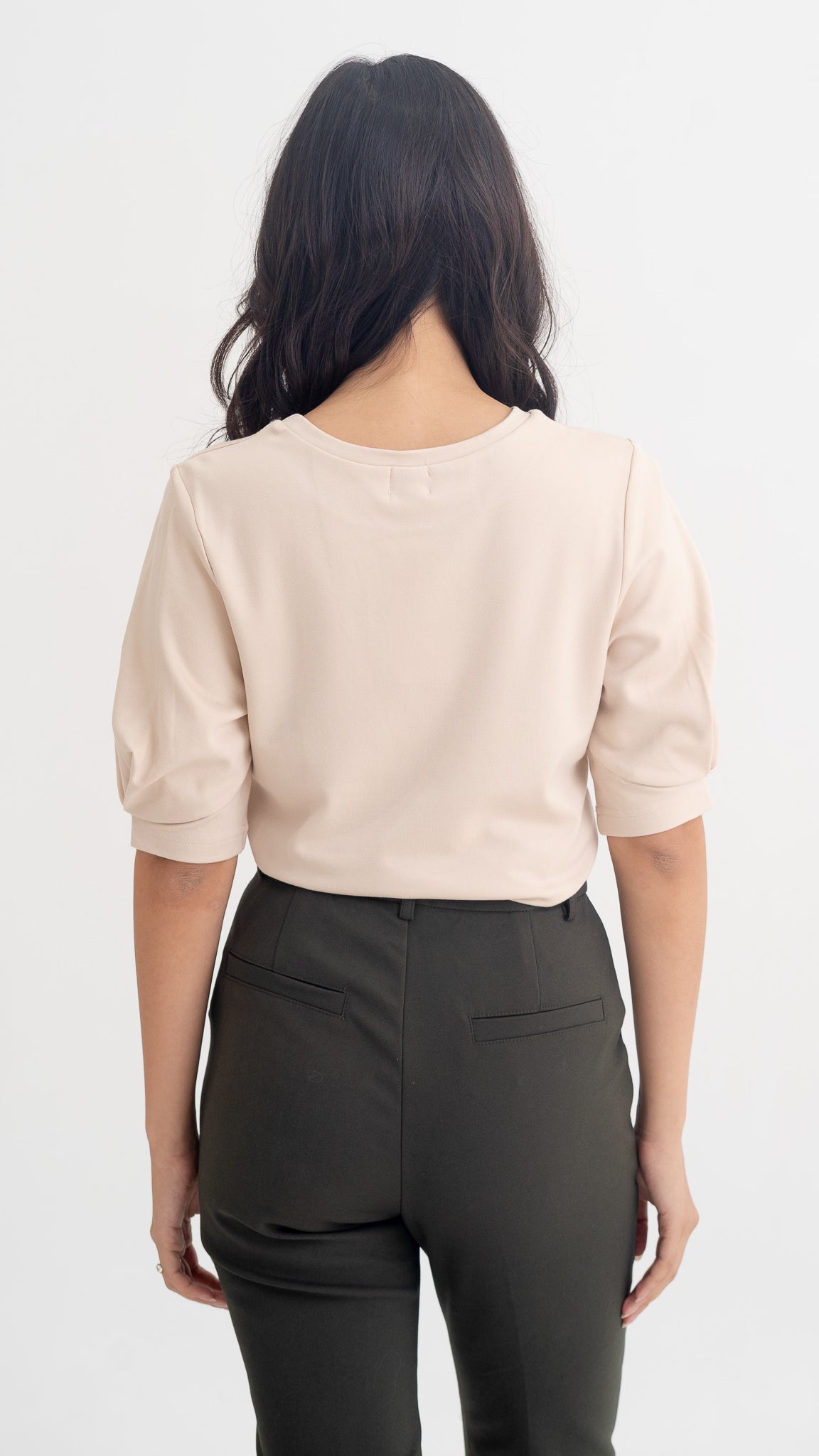 Claudine Puff Sleeve Roma Blouse in Ecru [ONLINE ONLY]