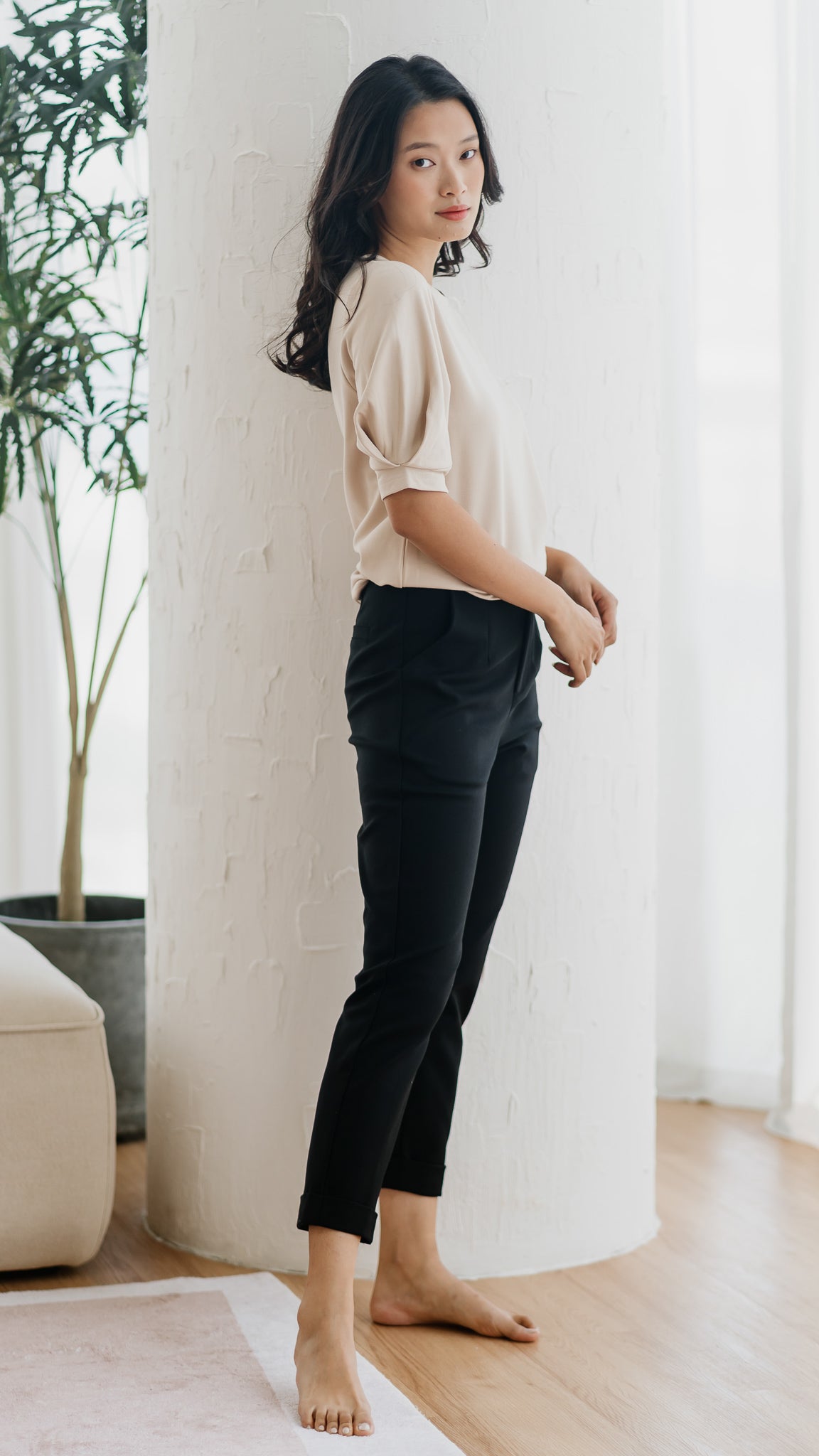 Claudine Puff Sleeve Roma Blouse in Ecru [ONLINE ONLY]