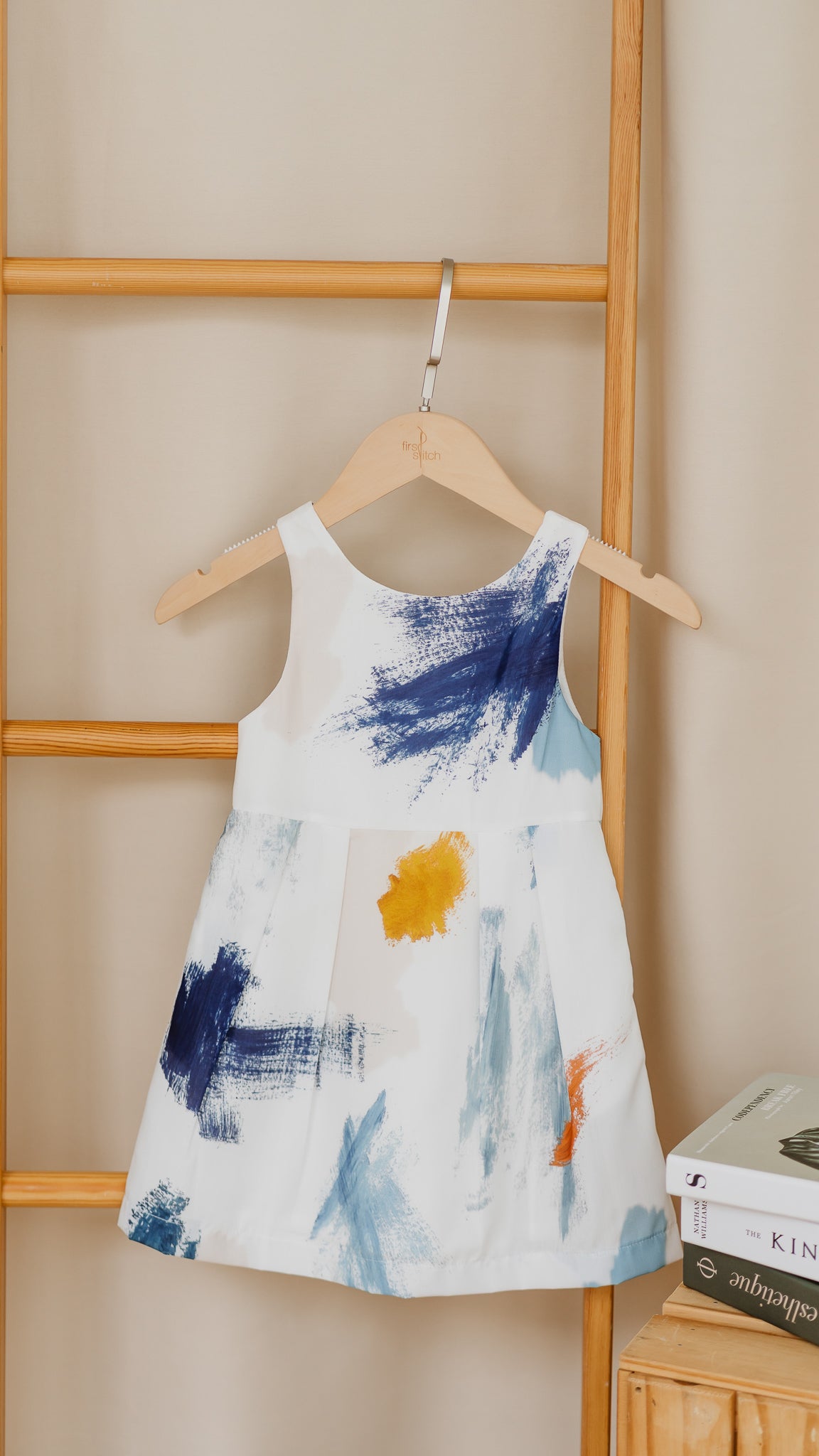 If I Were A Painter Kids' Dress in White