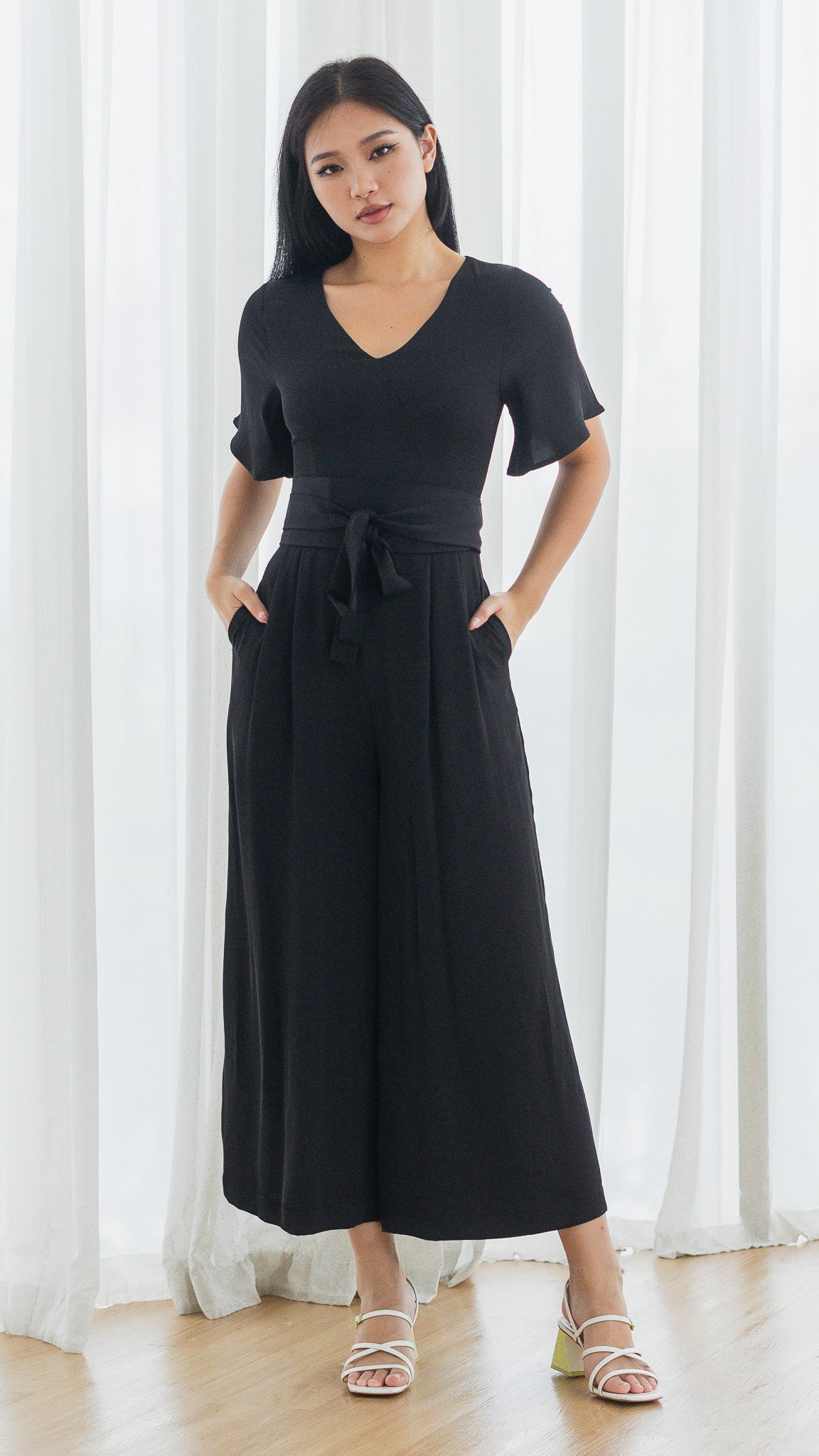 A Moment In Time Maxi Jumpsuit in Black [ONLINE ONLY]
