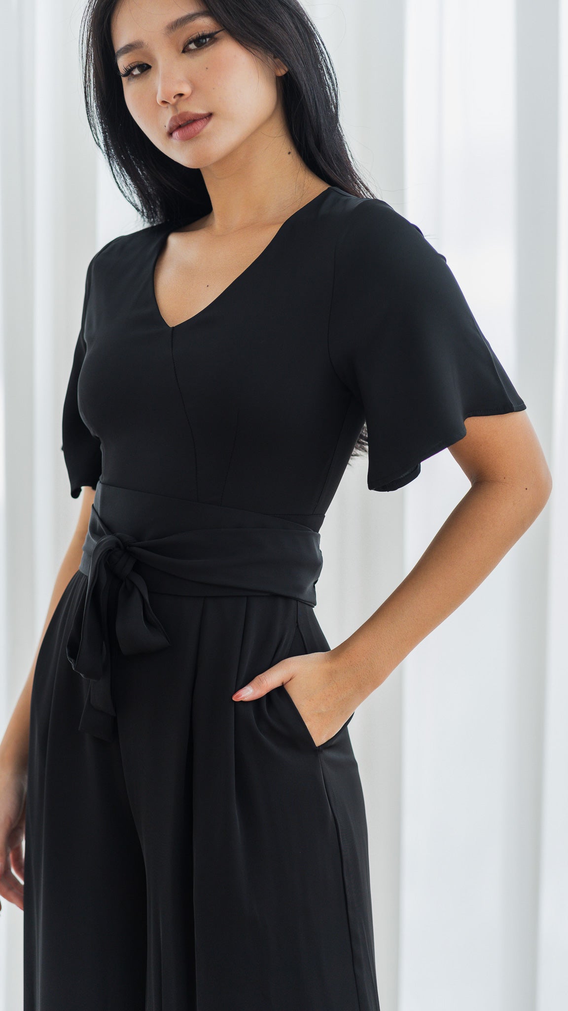 A Moment In Time Maxi Jumpsuit in Black [ONLINE ONLY]