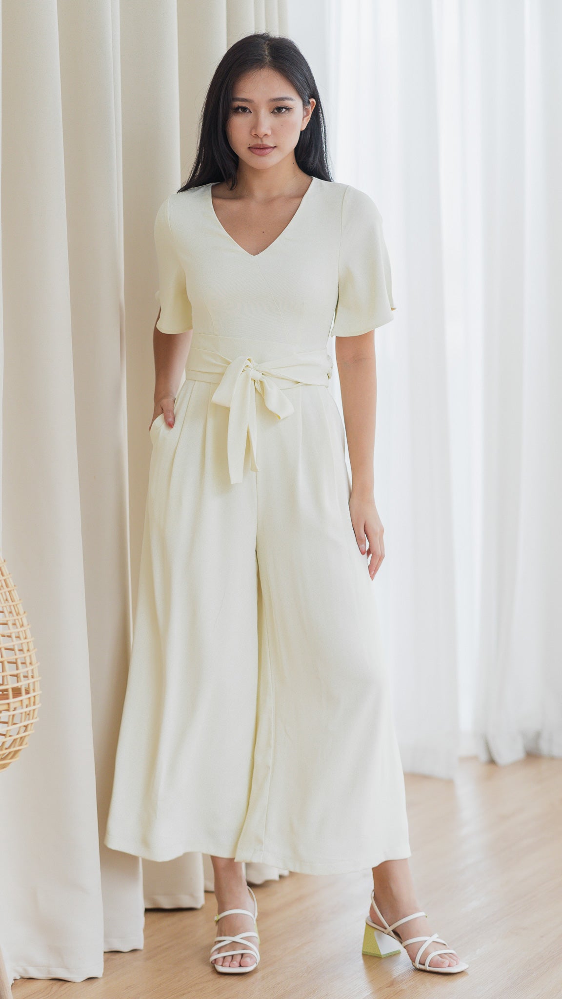 A Moment In Time Maxi Jumpsuit in Beige [ONLINE ONLY]