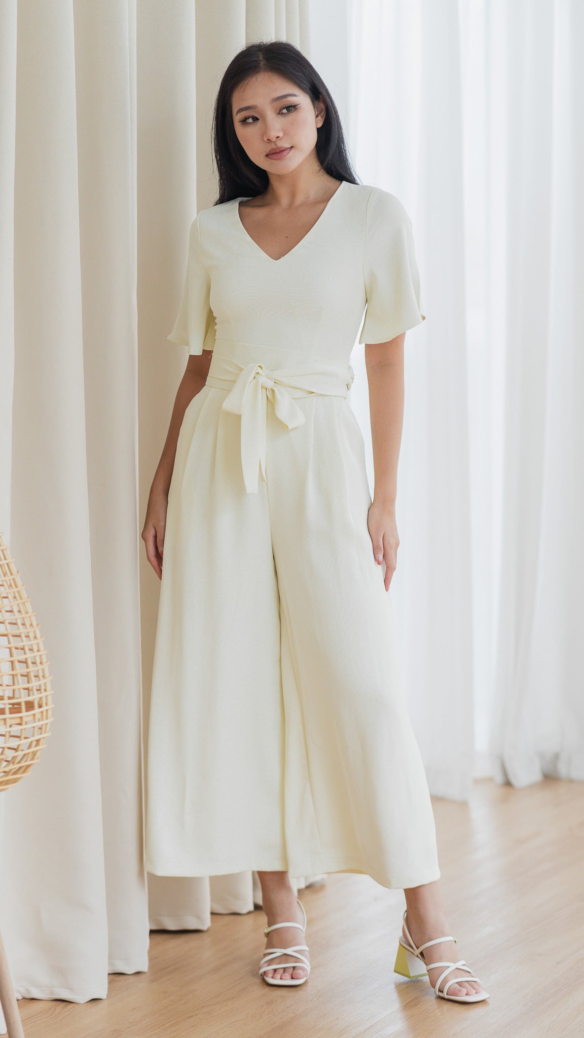 A Moment In Time Maxi Jumpsuit in Beige [ONLINE ONLY]