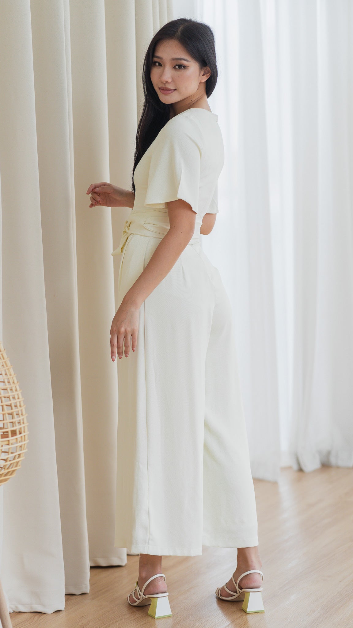 A Moment In Time Maxi Jumpsuit in Beige [ONLINE ONLY]