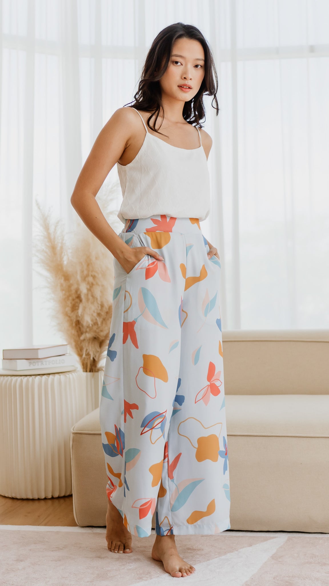 Sophie's Summer Elastic Waist Pants in Pastel [ONLINE ONLY]