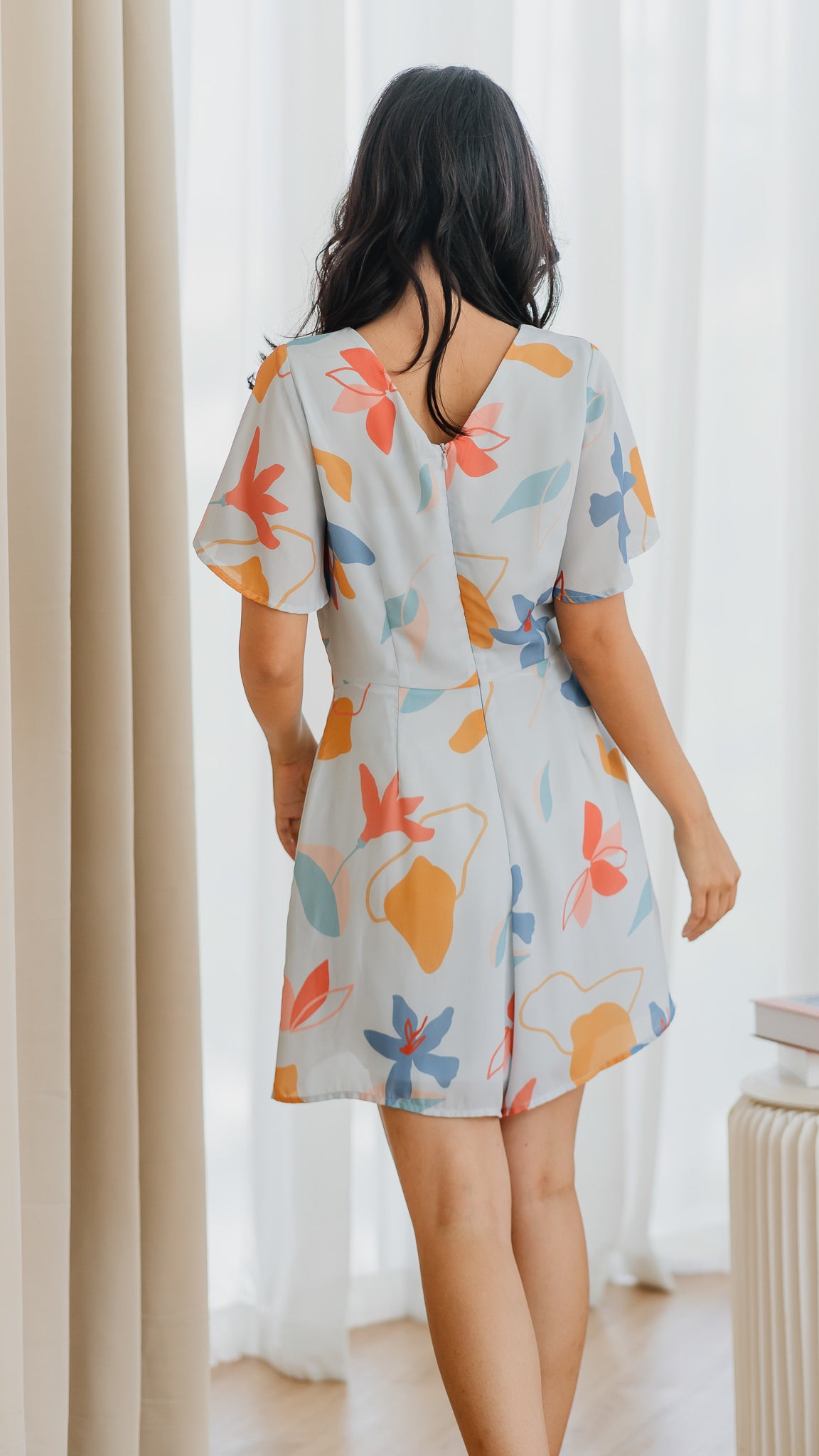 Sophie's Summer Sleeved Playsuit in Pastel [ONLINE ONLY]