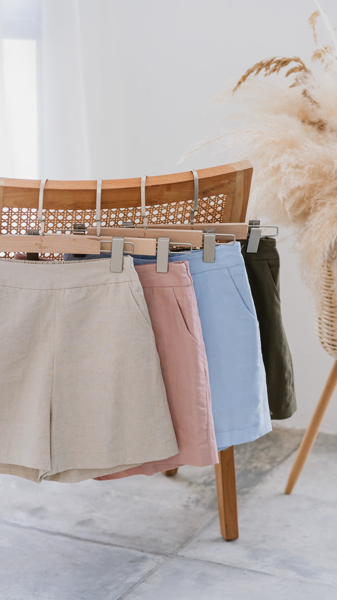 Take A Chill Pill Linen Shorts in Army Green [ONLINE ONLY]