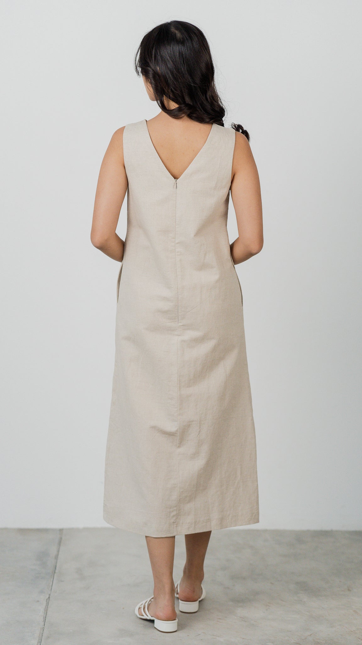 Seasons of Love Linen Dress in Linen Gray [ONLINE ONLY]